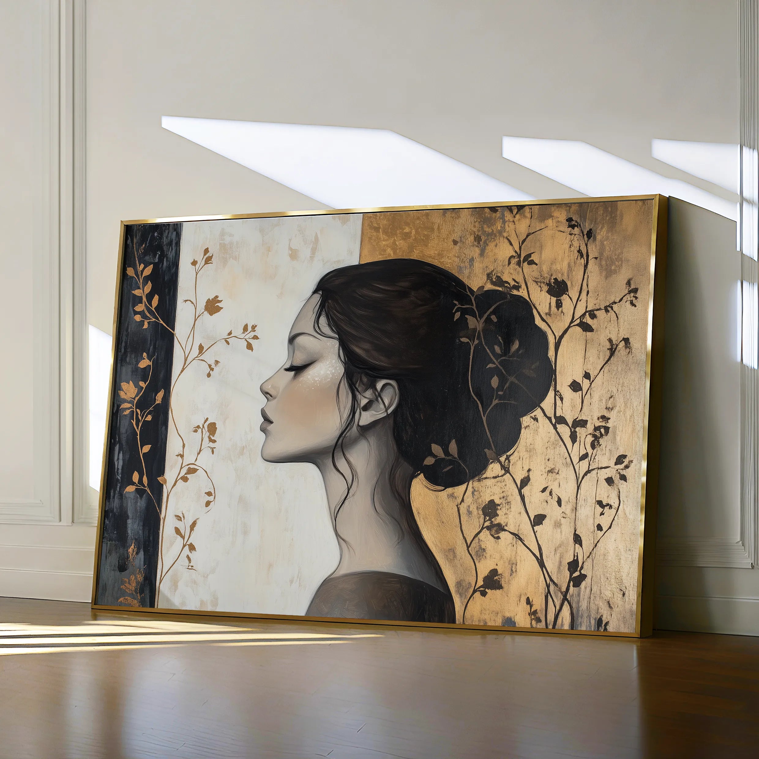 Portrait 167 Canvas Art 60 x 40 cm / Black