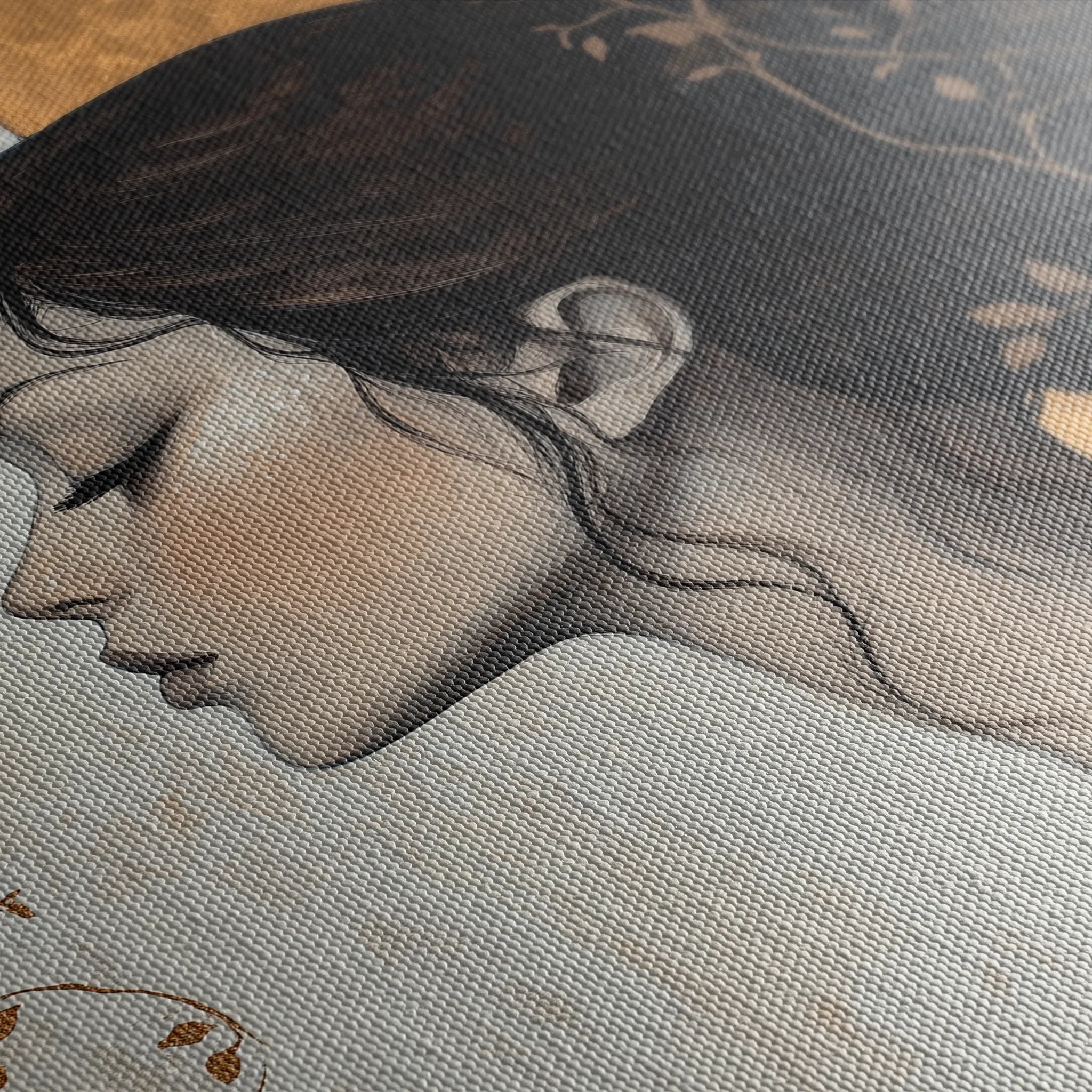 Portrait 167 Canvas Art 60 x 40 cm / Black