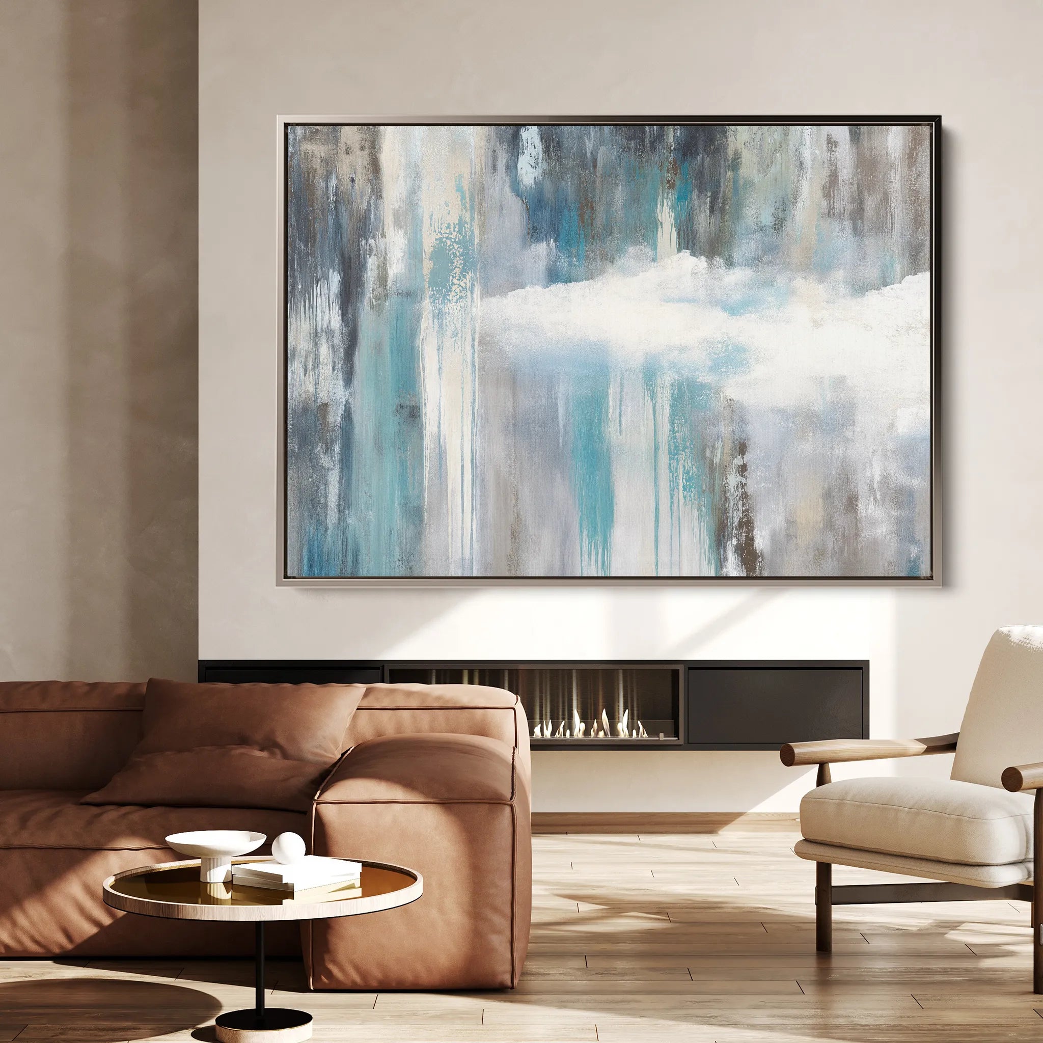 Abstract 1671 Canvas Art 60 x 40 cm / Black