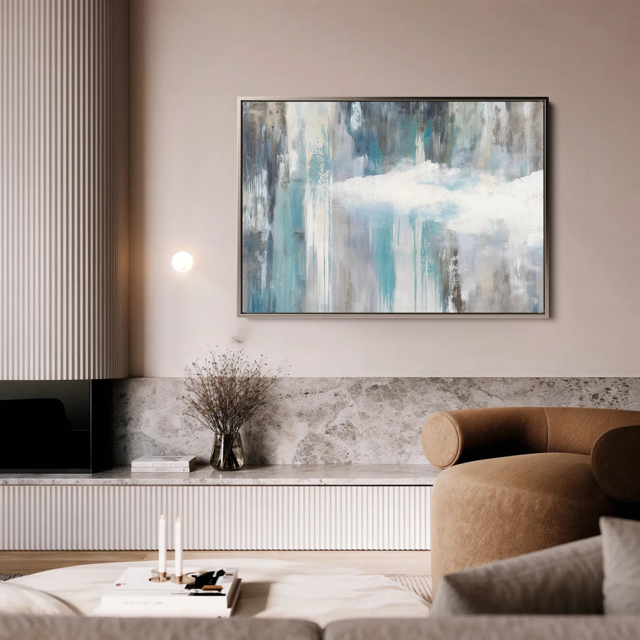 Abstract 1671 Canvas Art 60 x 40 cm / Black