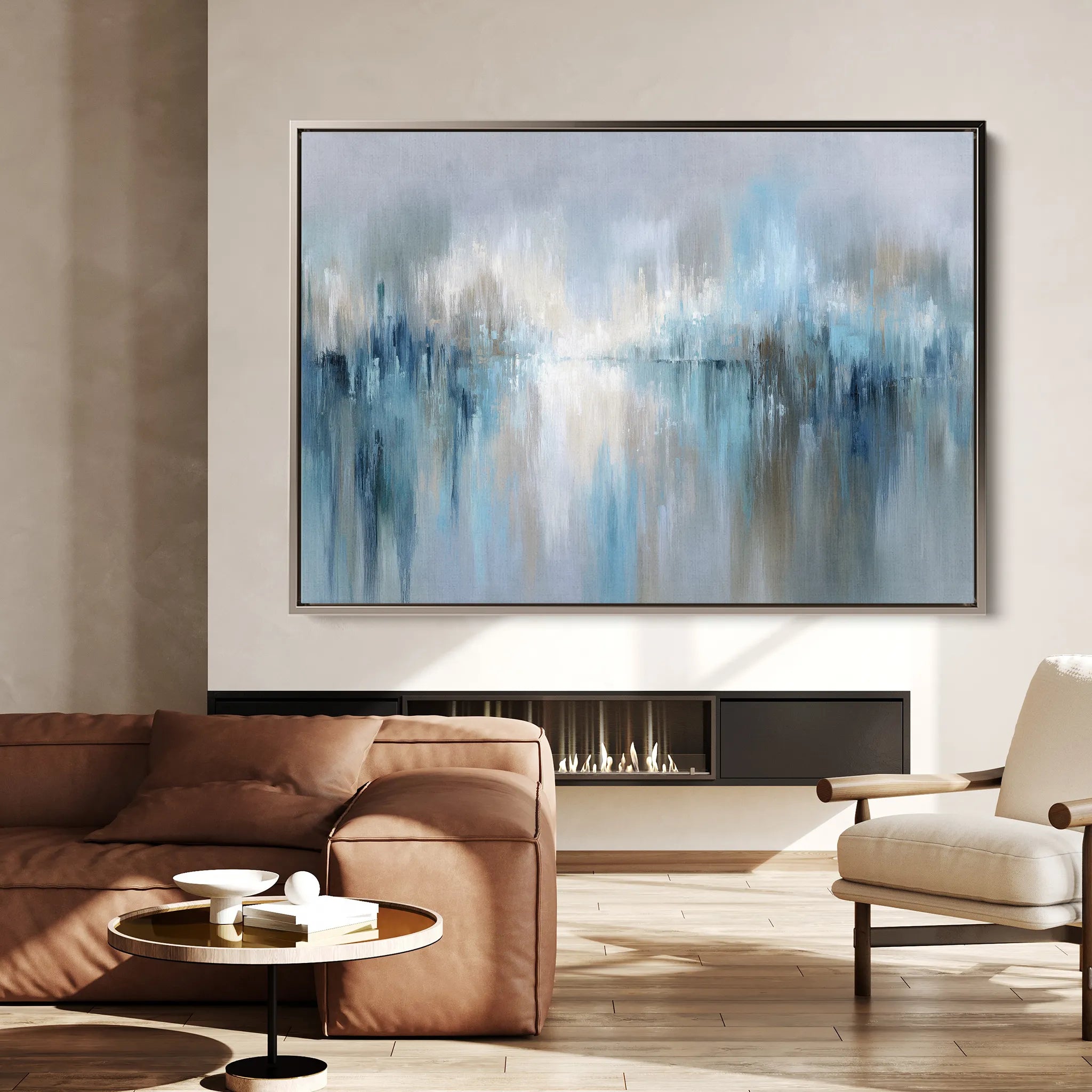 Abstract 1672 Canvas Art 60 x 40 cm / Black