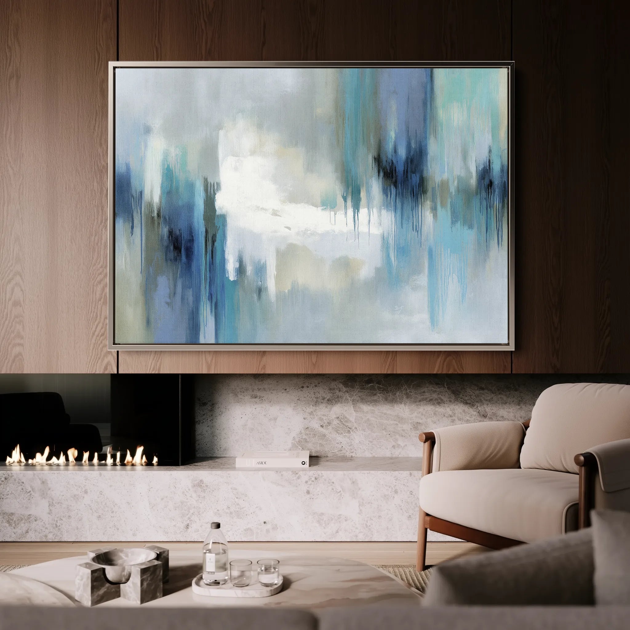Abstract 1673 Canvas Art 60 x 40 cm / Black