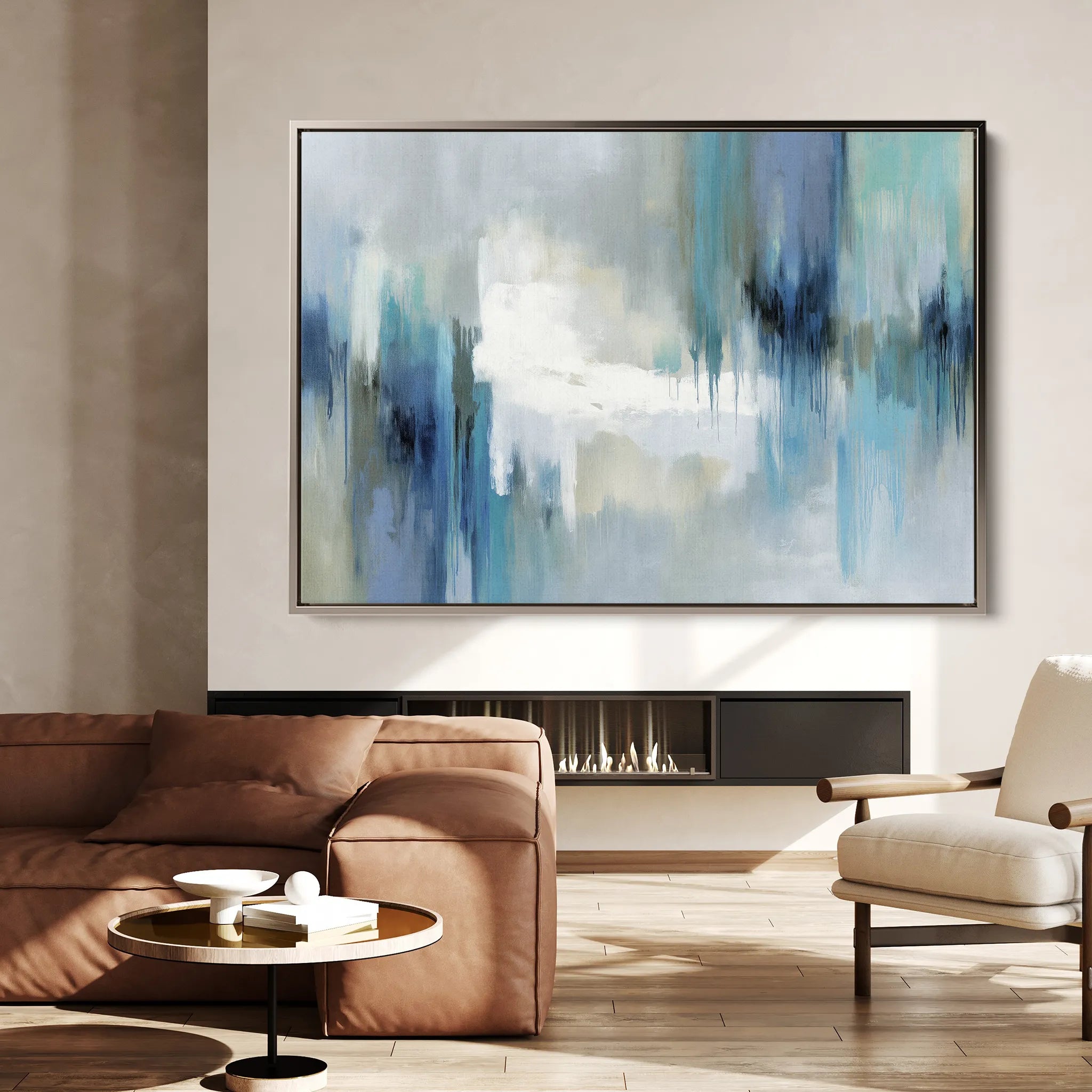 Abstract 1673 Canvas Art 60 x 40 cm / Black