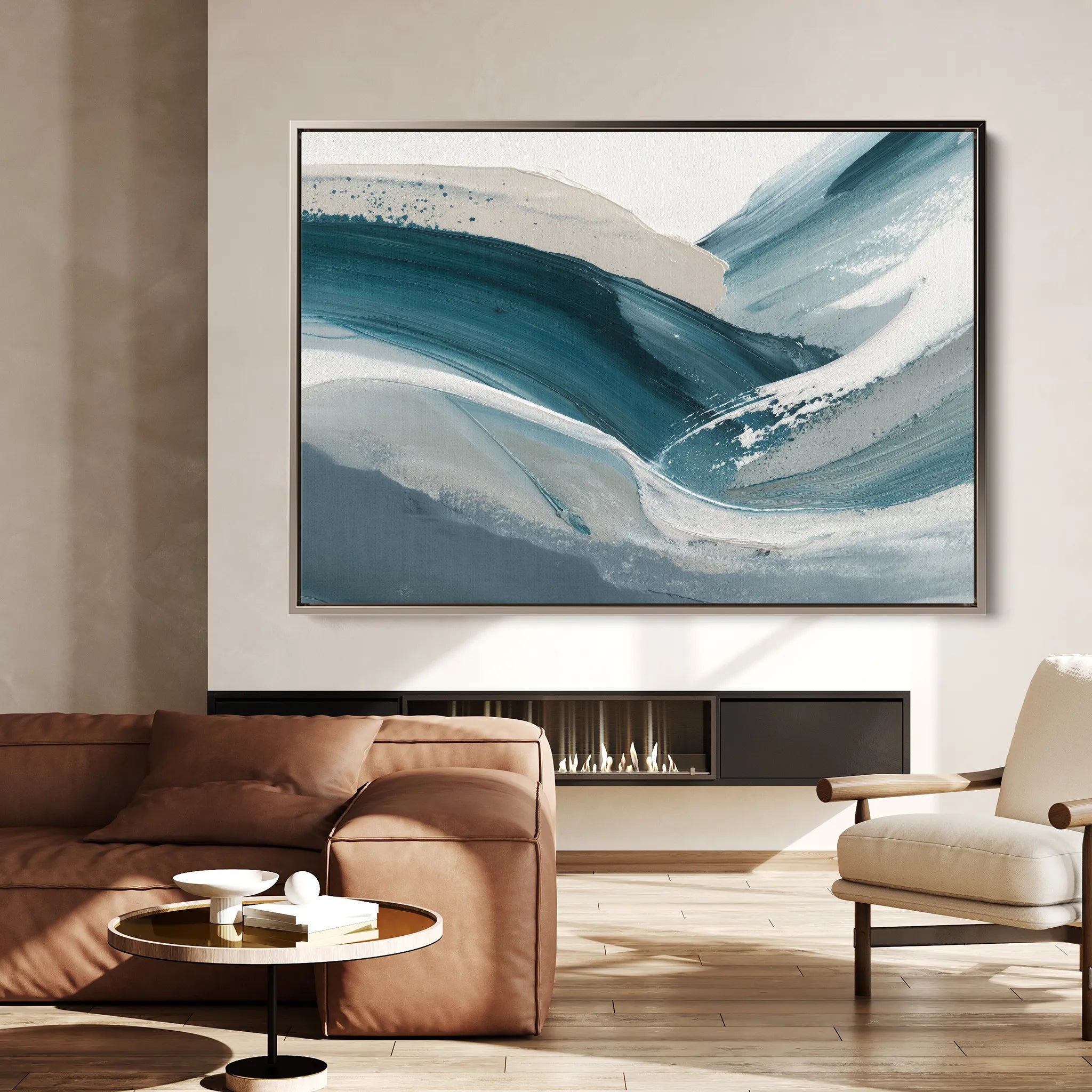 Abstract 1674 Canvas Art 60 x 40 cm / Black