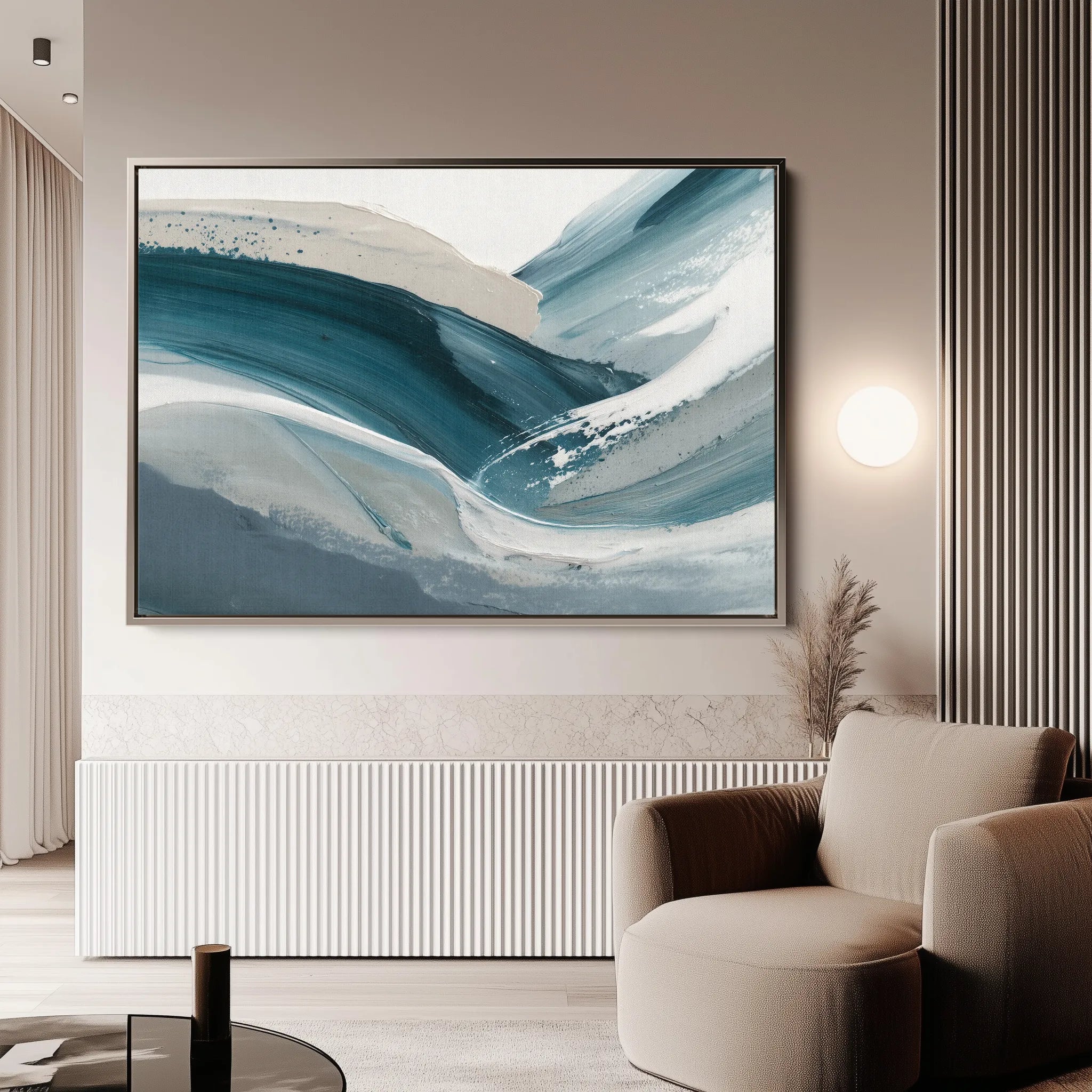 Abstract 1674 Canvas Art 60 x 40 cm / Black