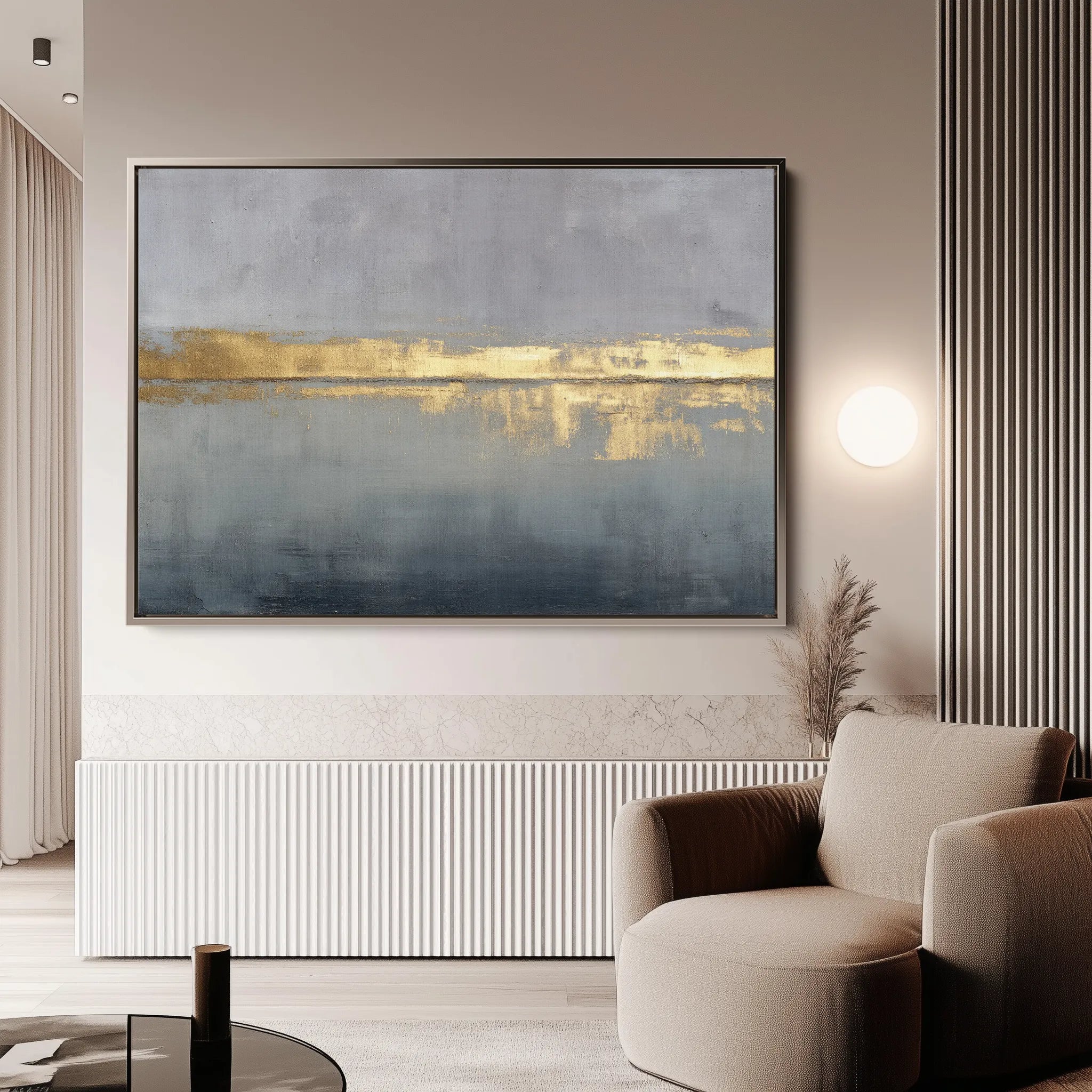 Abstract 1675 Canvas Art 60 x 40 cm / Black