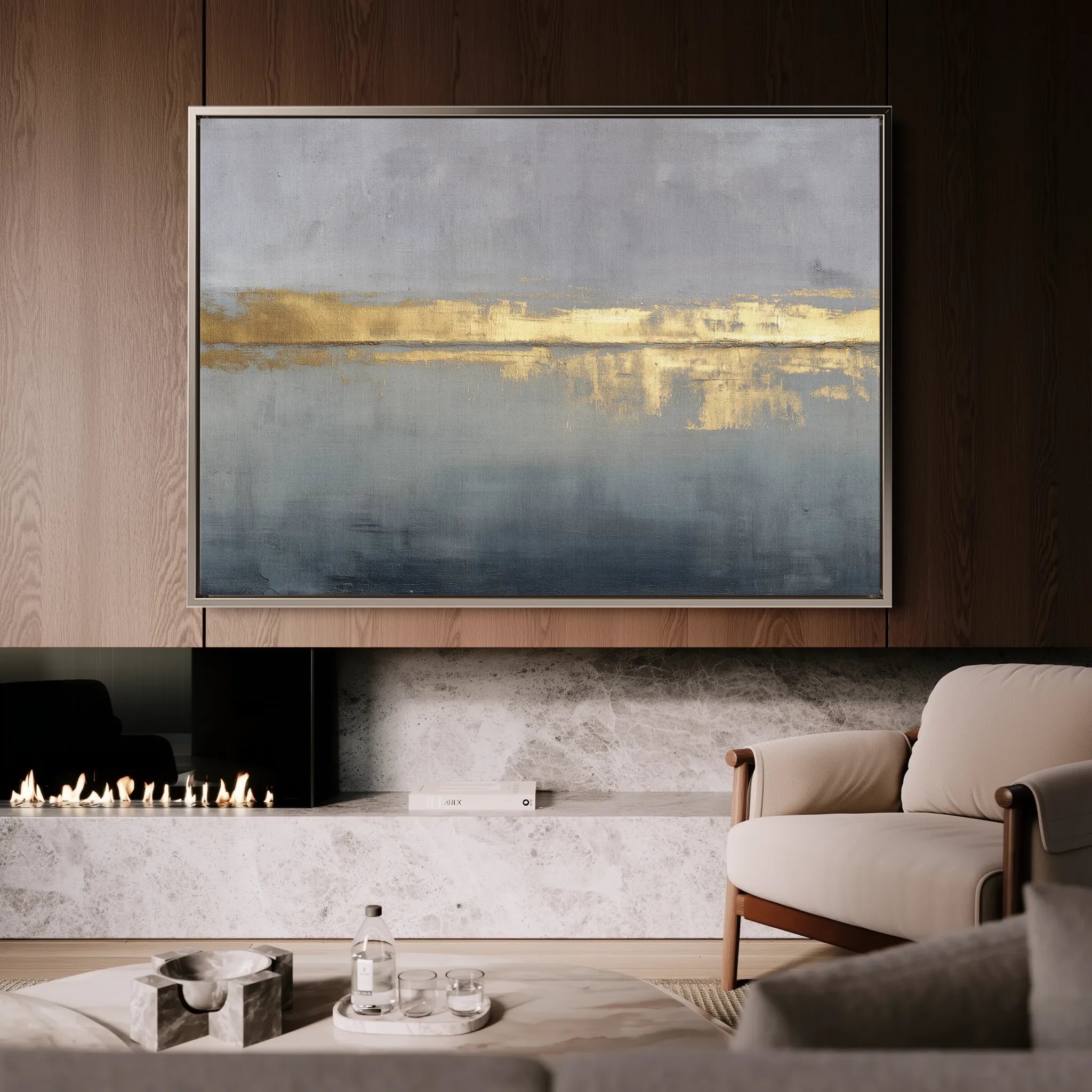 Abstract 1675 Canvas Art 60 x 40 cm / Black
