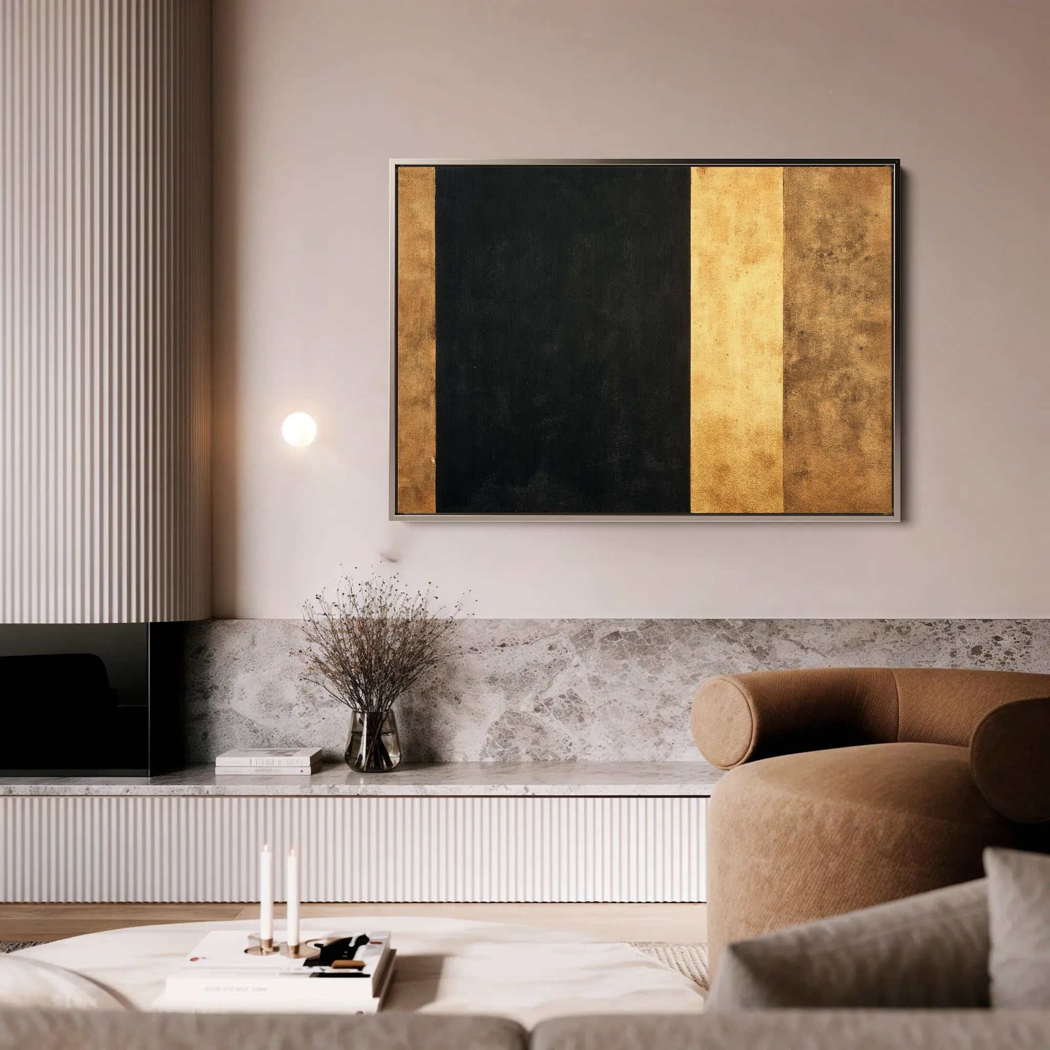 Abstract 1676 Canvas Art 60 x 40 cm / Black