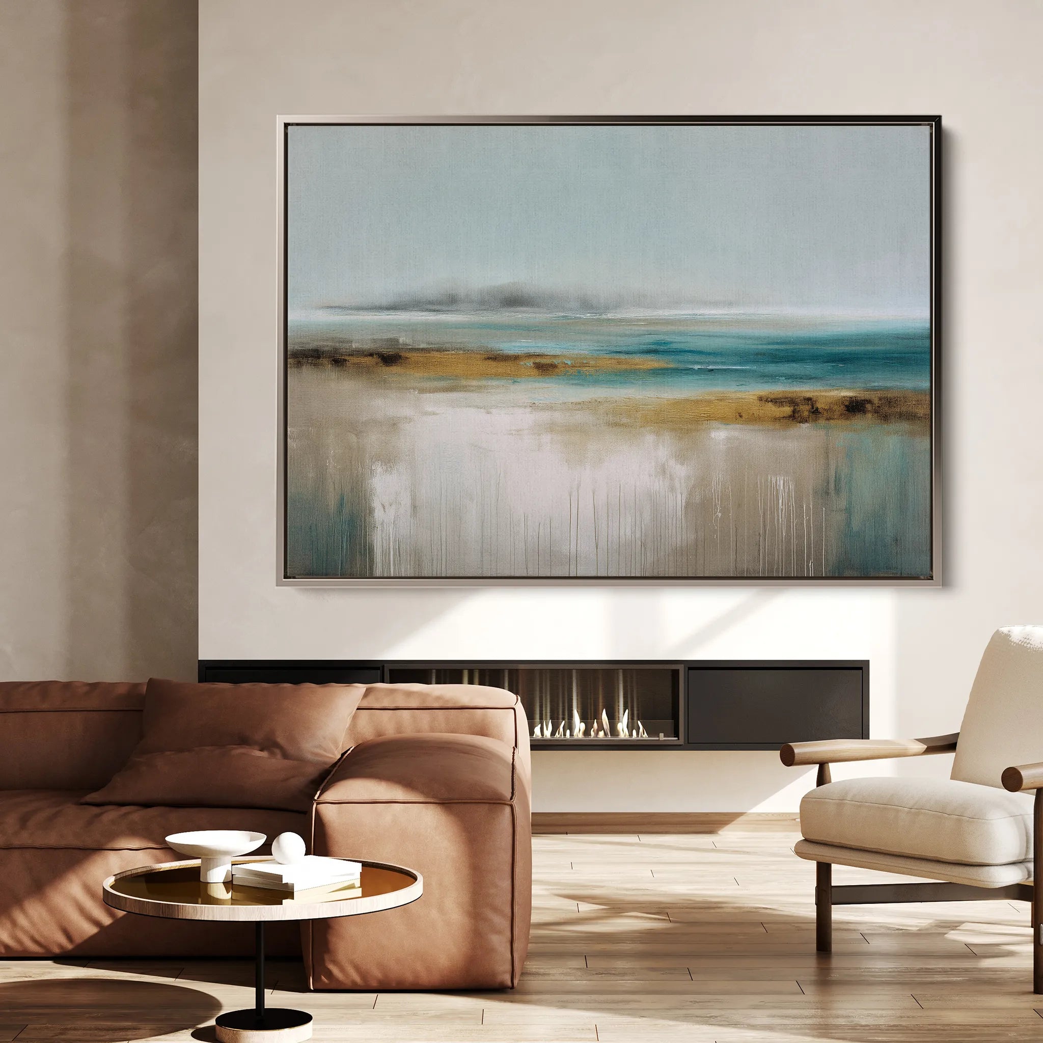 Abstract 1677 Canvas Art 60 x 40 cm / Black