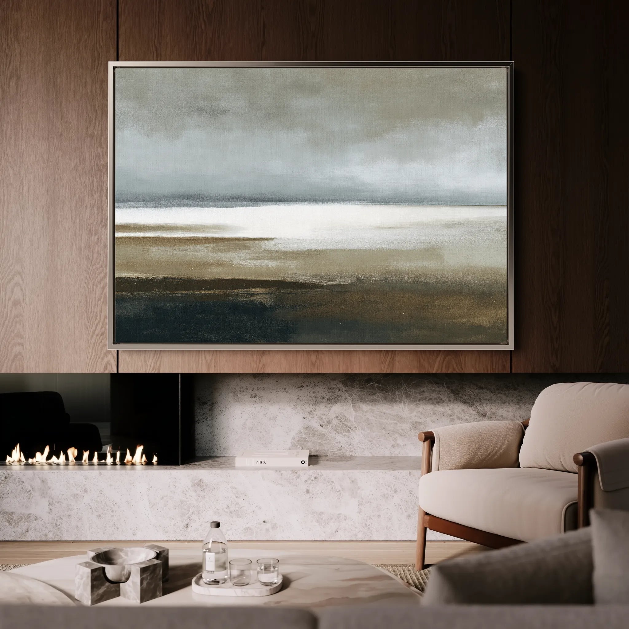 Abstract 1679 Canvas Art 60 x 40 cm / Black