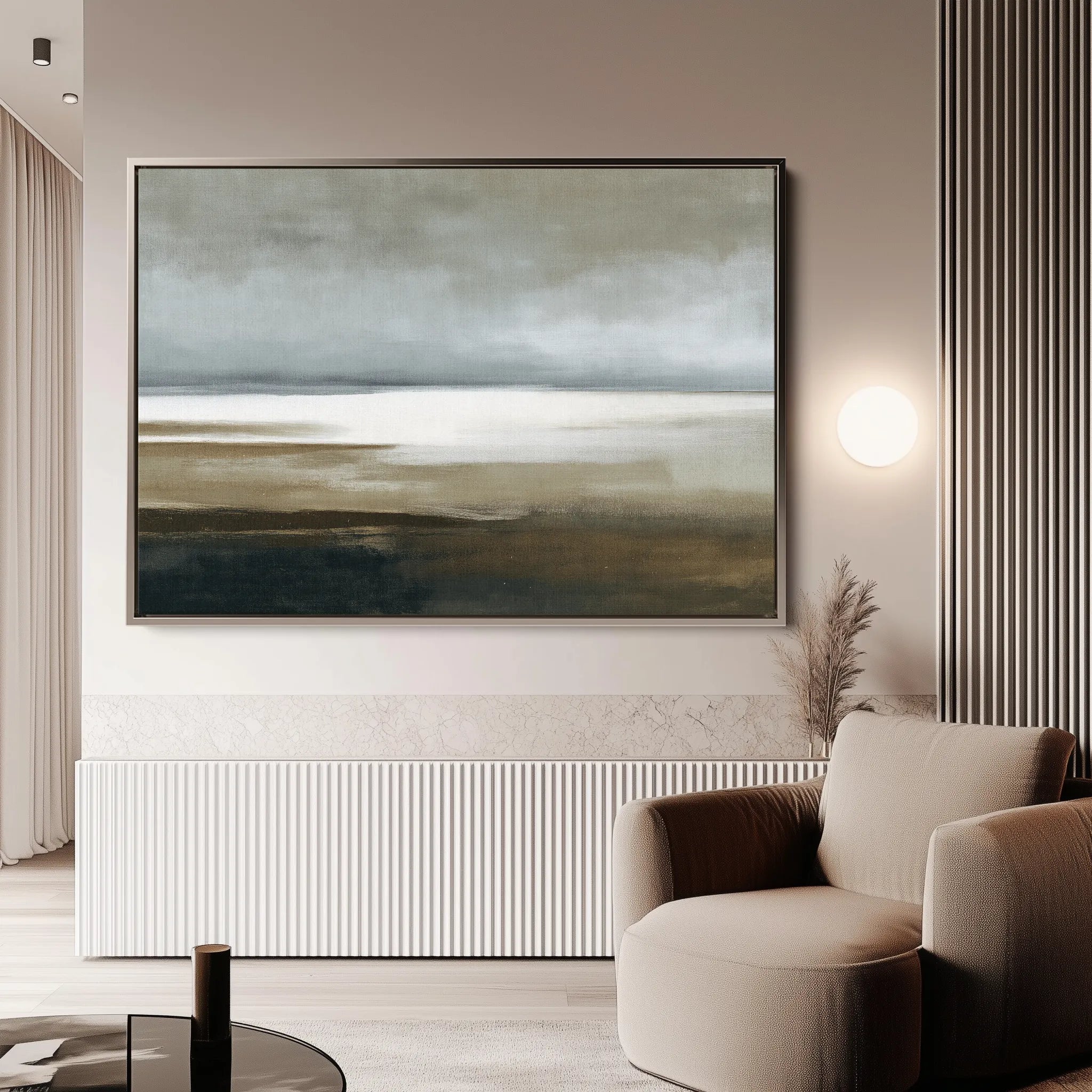 Abstract 1679 Canvas Art 60 x 40 cm / Black