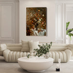 Floral 168 Canvas Art 60 x 40 cm / Black