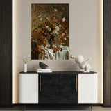 Floral 168 Canvas Art 60 x 40 cm / Black