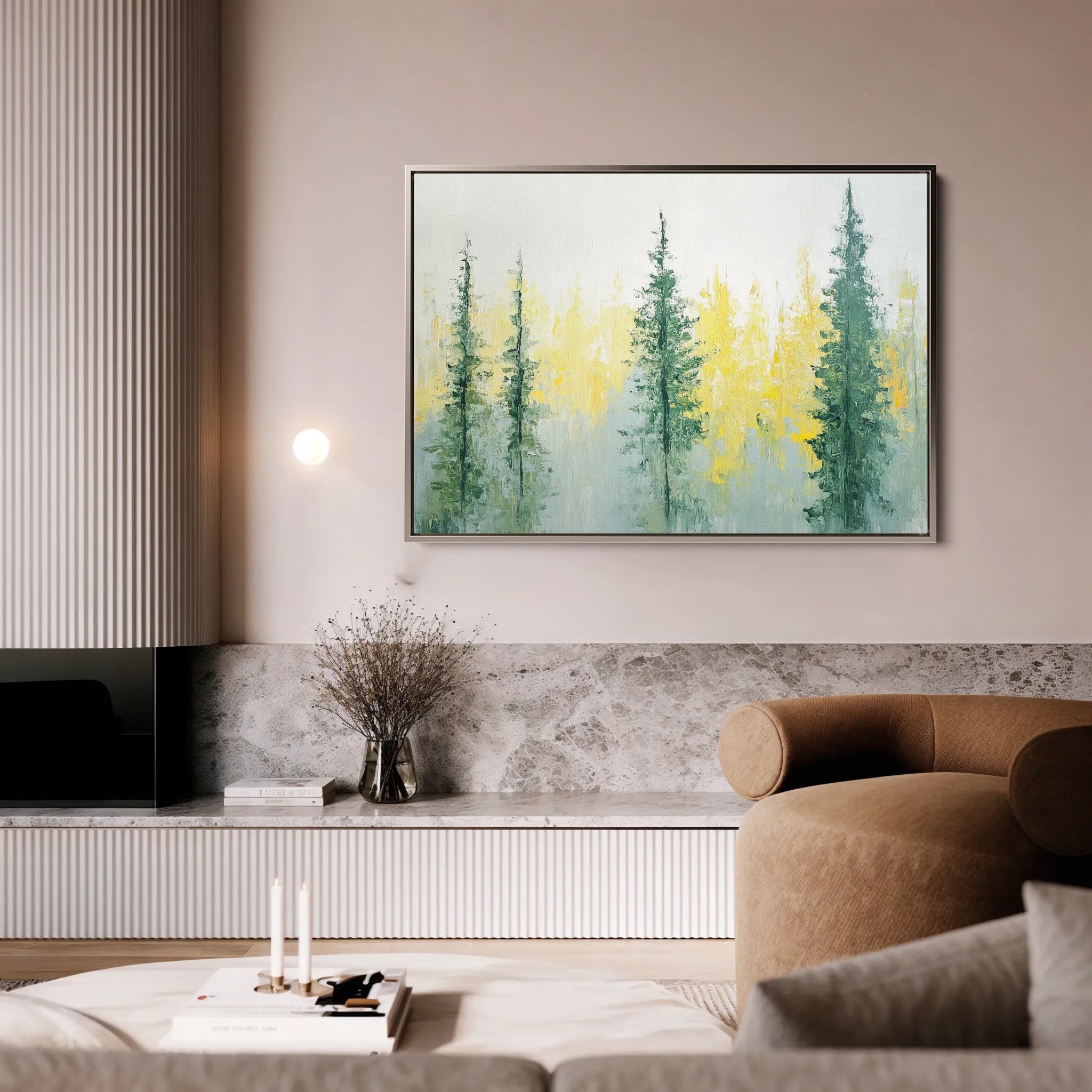 Landscape 168 Canvas Art 60 x 40 cm / Black
