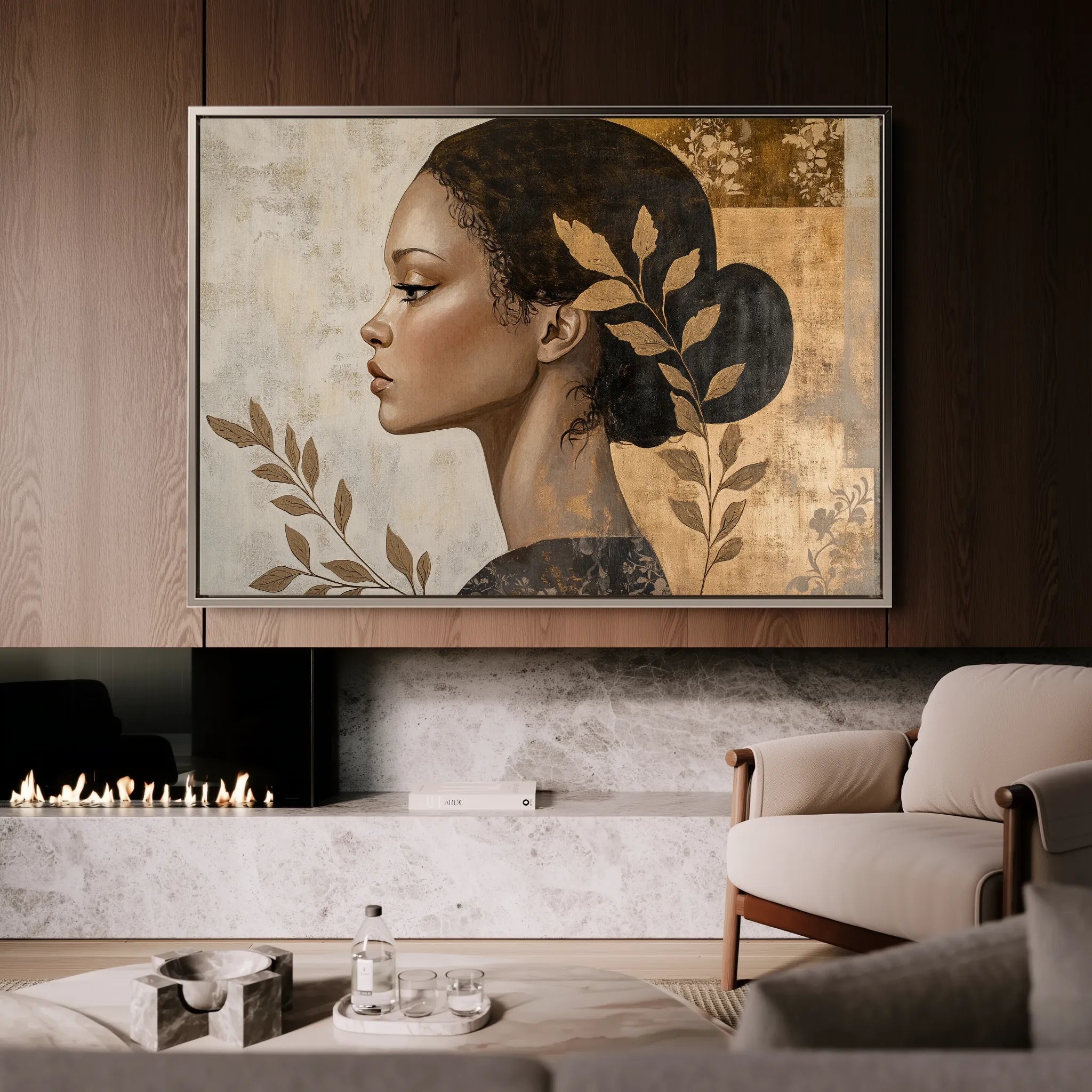 Portrait 168 Canvas Art 60 x 40 cm / Black