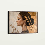 Portrait 168 Canvas Art 60 x 40 cm / Black