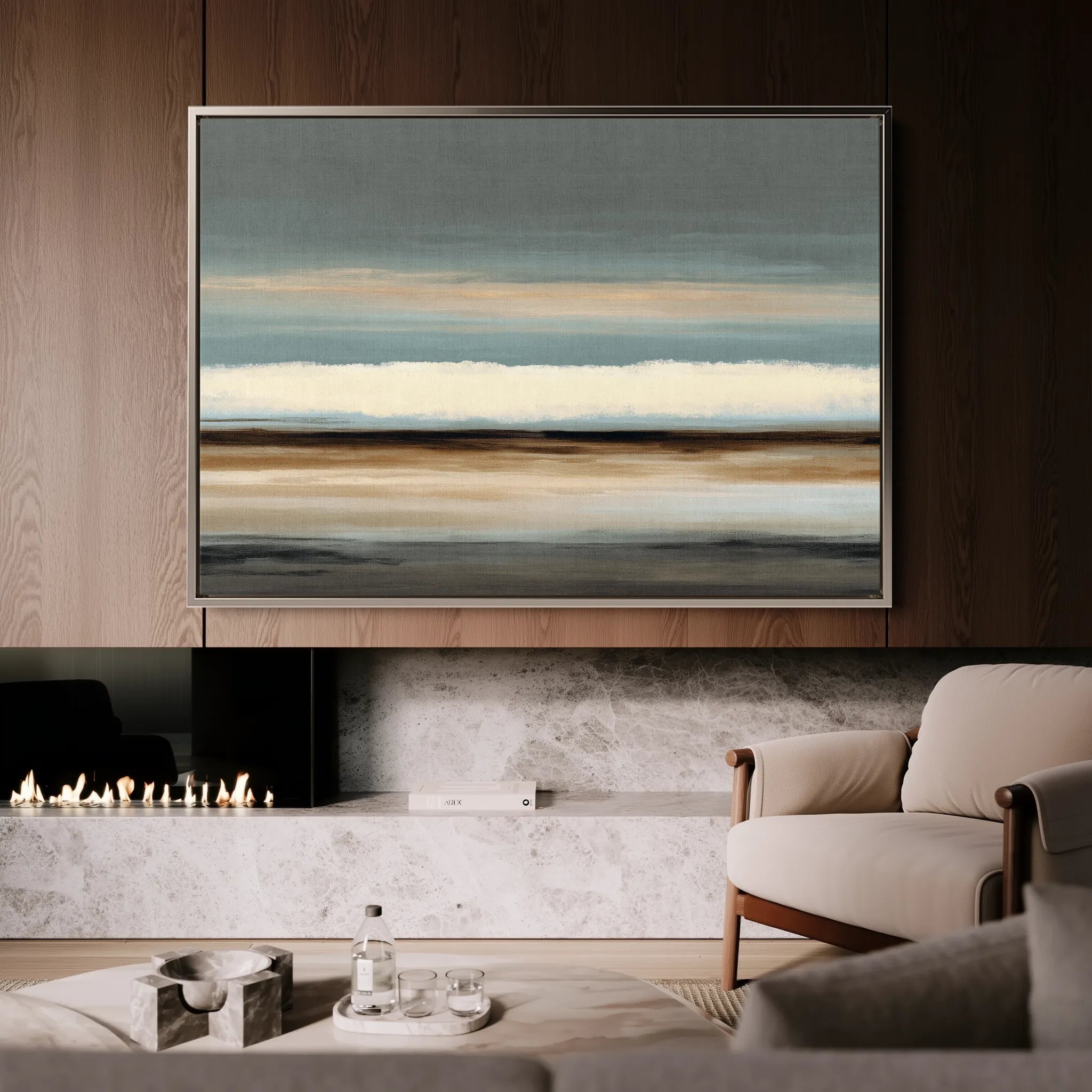 Abstract 1680 Canvas Art 60 x 40 cm / Black