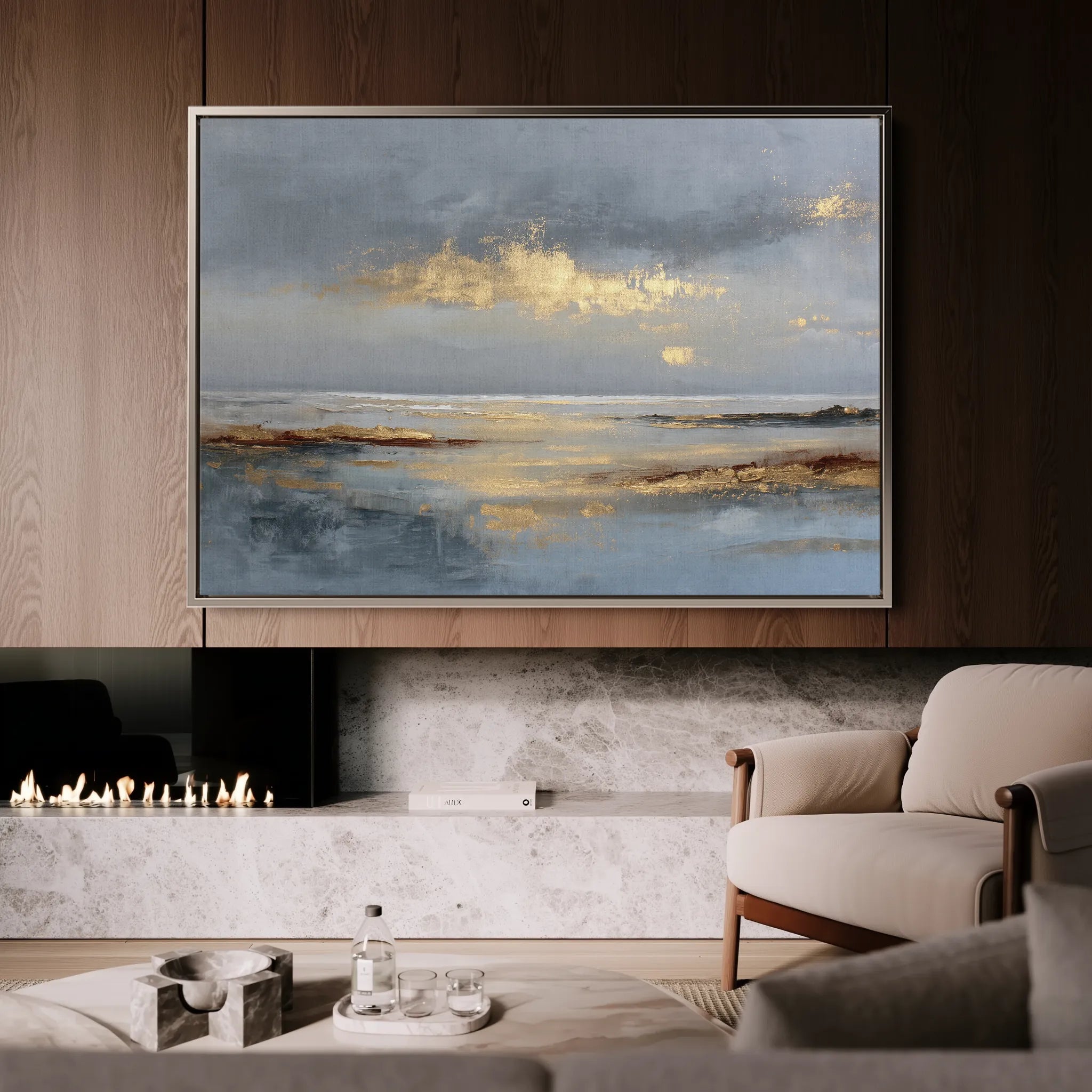 Abstract 1684 Canvas Art 60 x 40 cm / Black