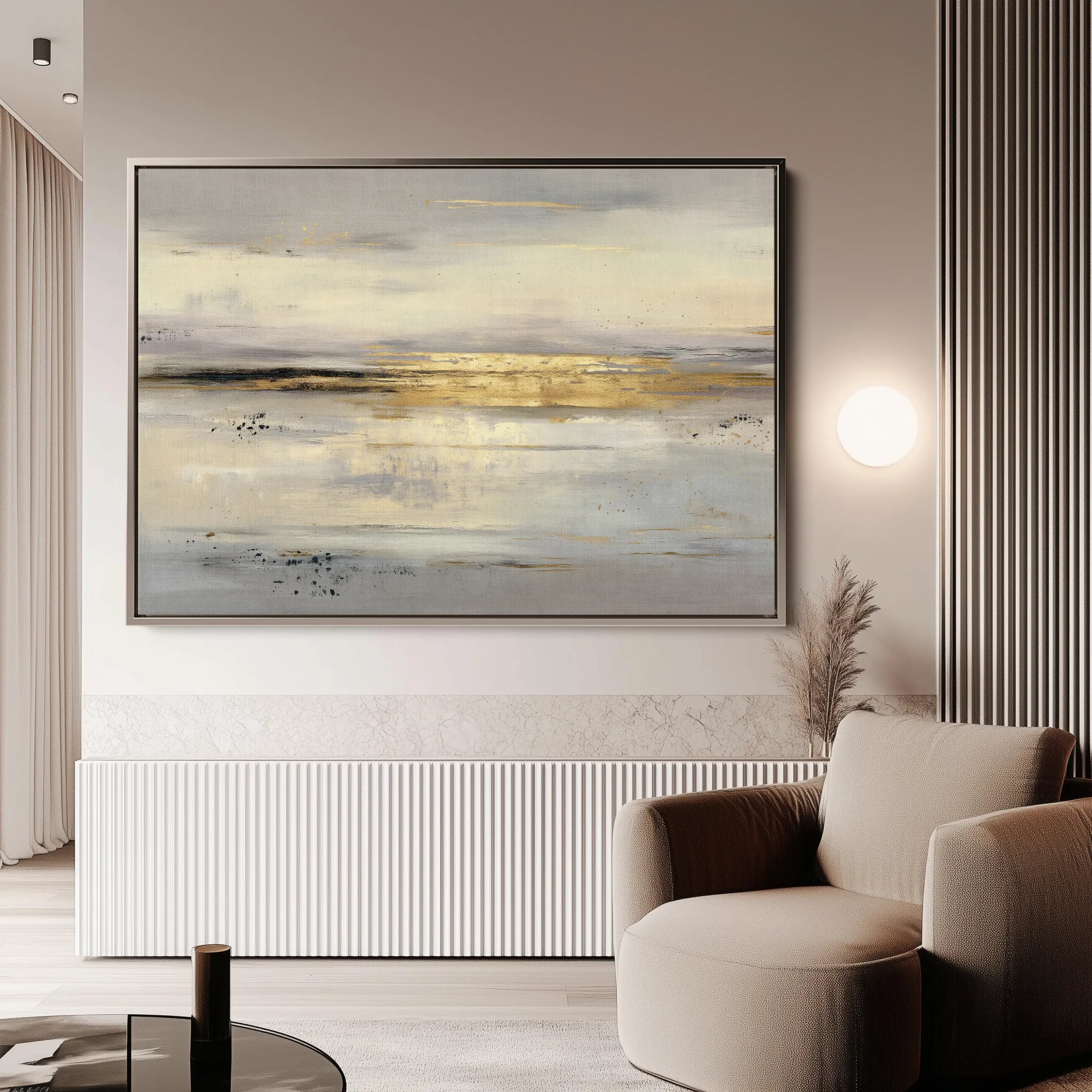 Abstract 1686 Canvas Art 60 x 40 cm / Black