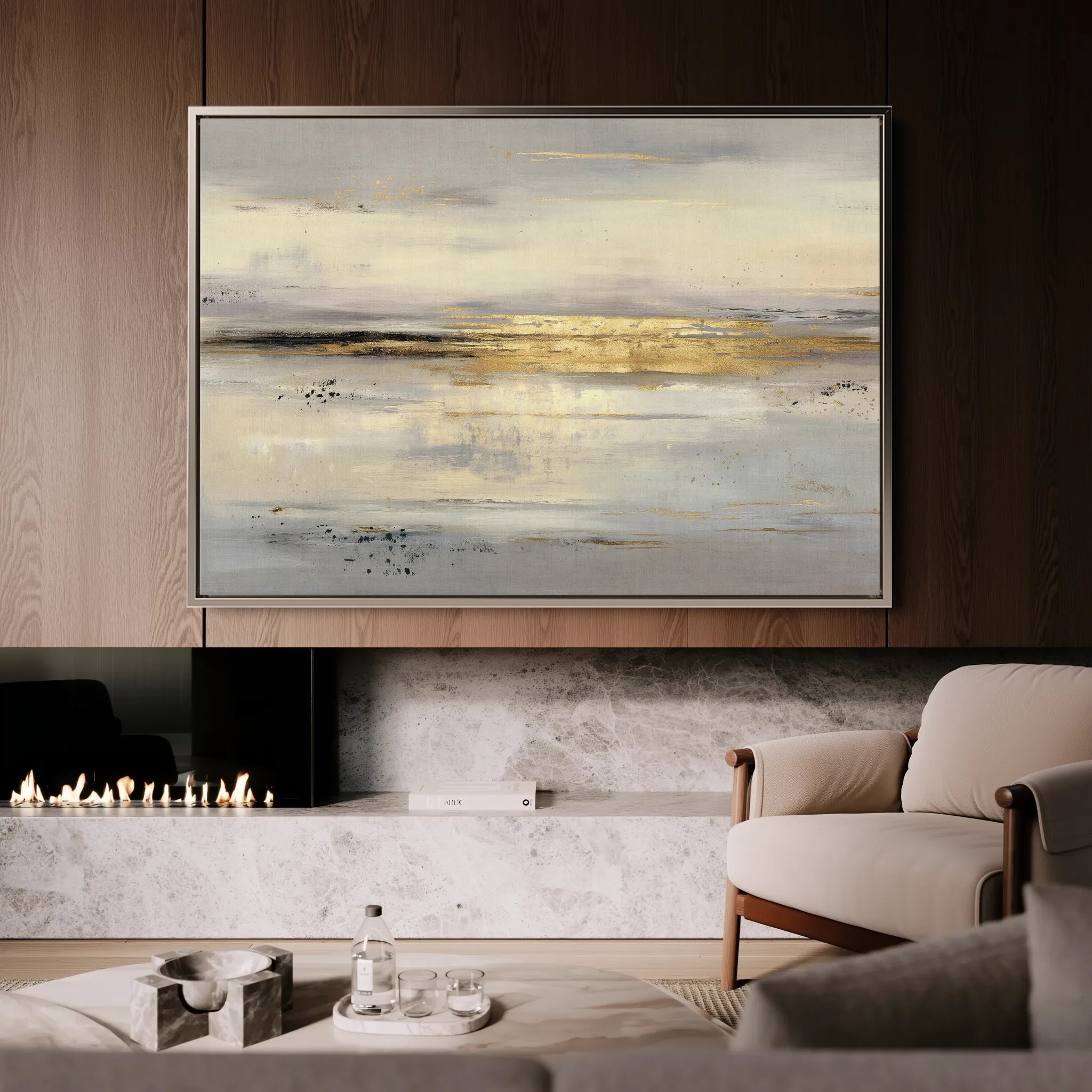 Abstract 1686 Canvas Art 60 x 40 cm / Black