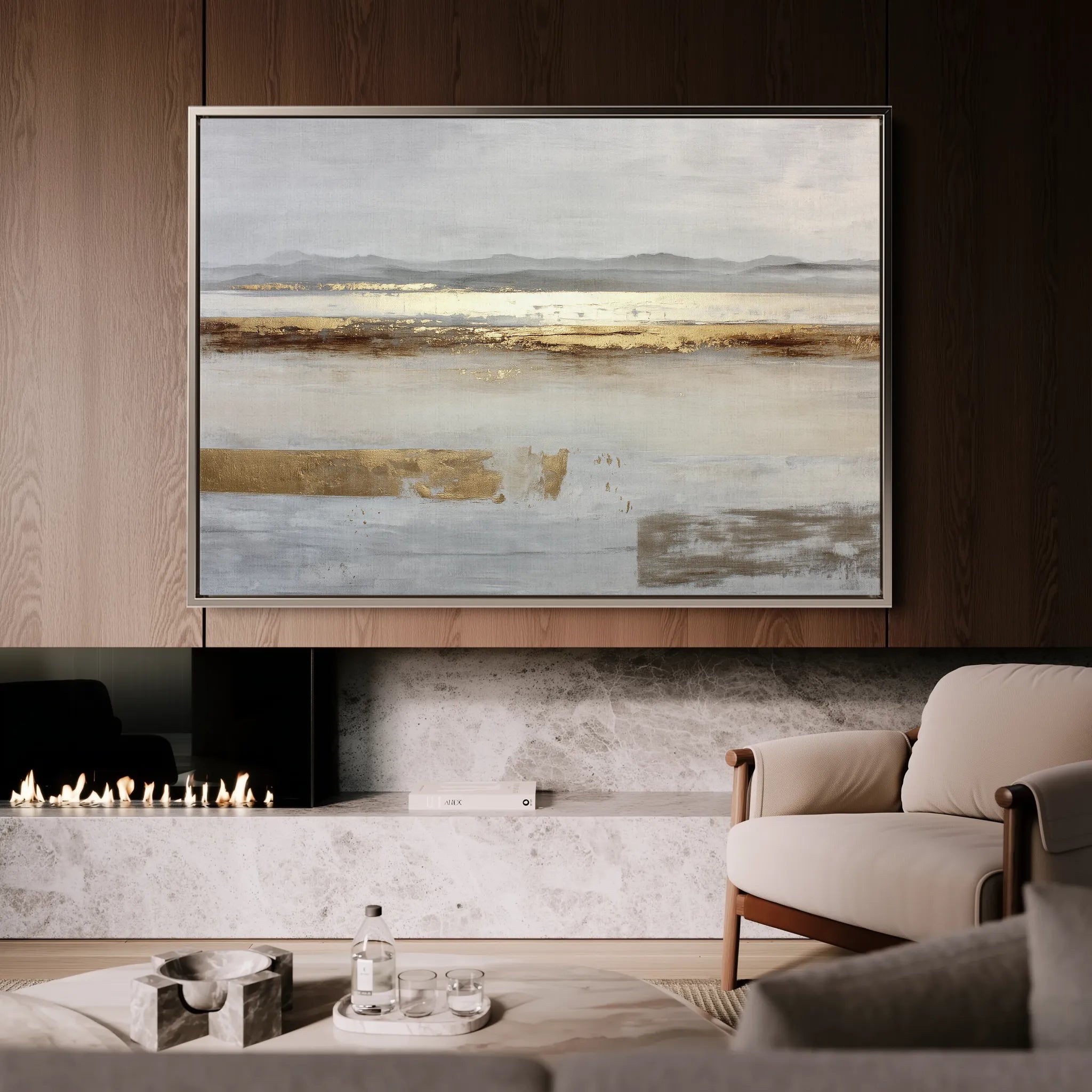 Abstract 1687 Canvas Art 60 x 40 cm / Black