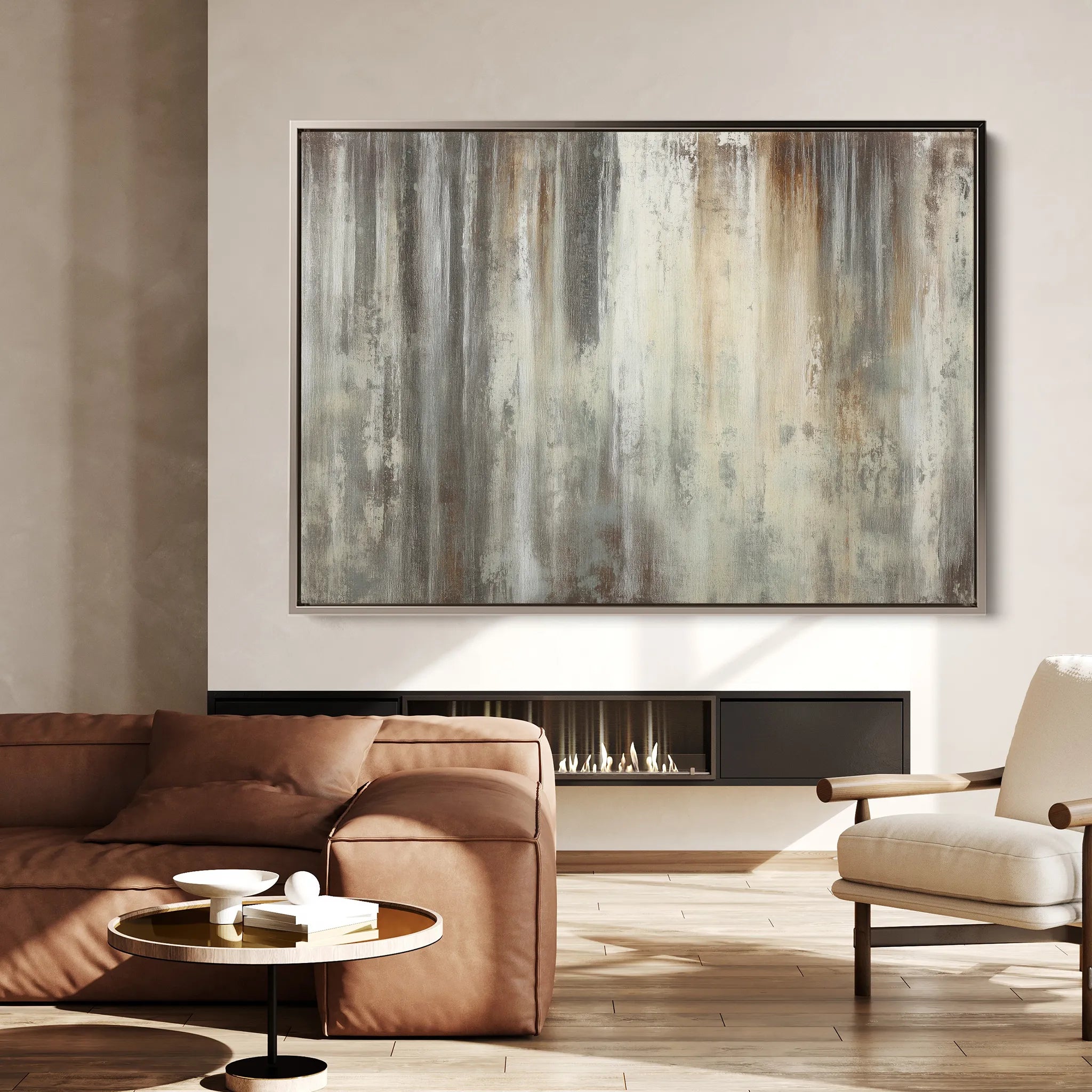 Abstract 1688 Canvas Art 60 x 40 cm / Black