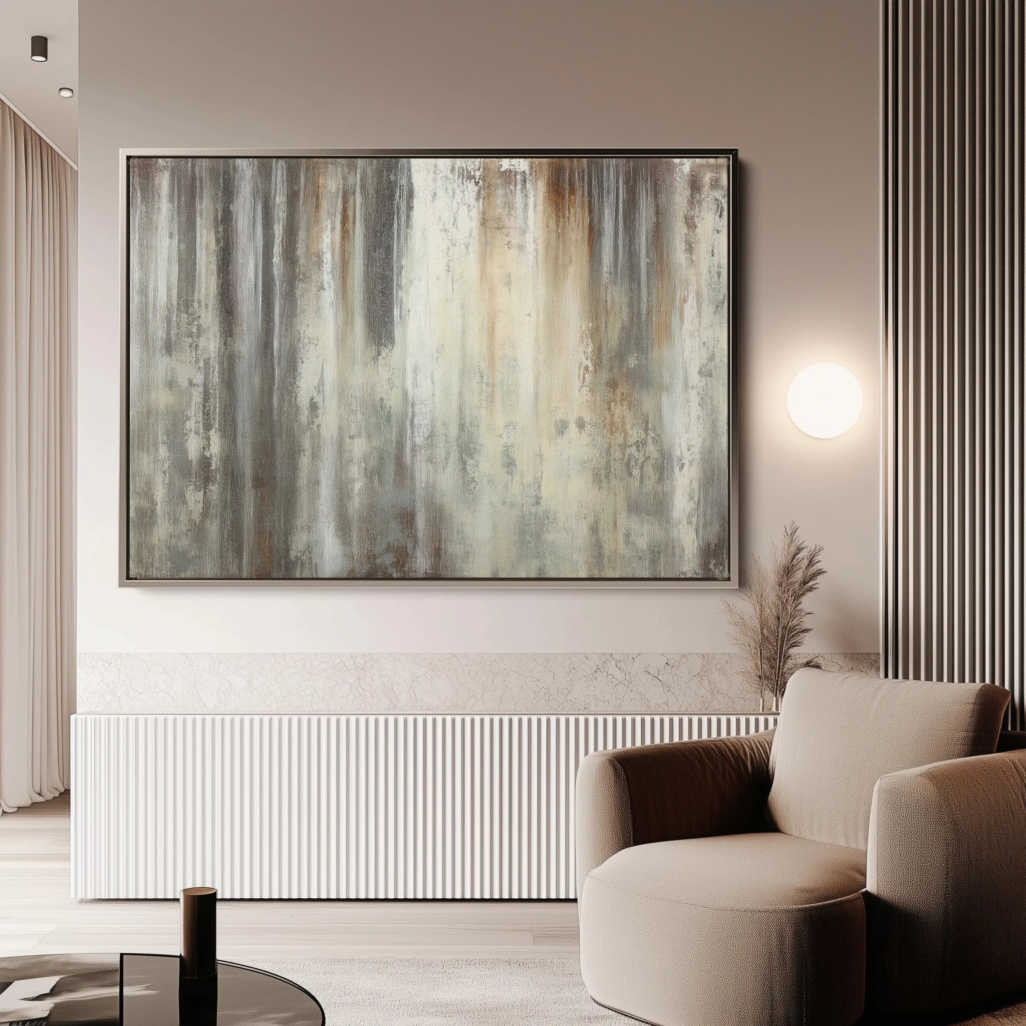 Abstract 1688 Canvas Art 60 x 40 cm / Black