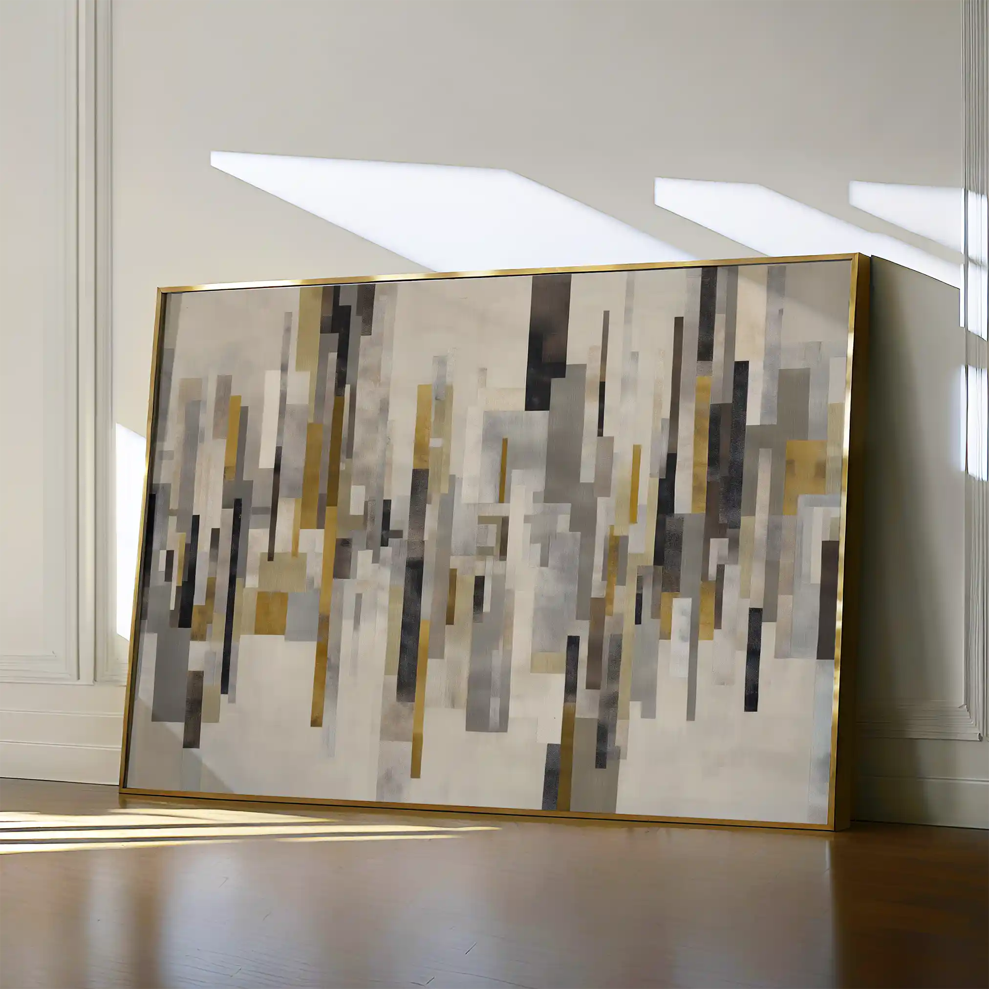 Abstract 1689 Canvas Art 60 x 40 cm / Black