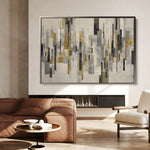 Abstract 1689 Canvas Art 60 x 40 cm / Black