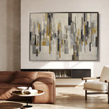 Abstract 1689 Canvas Art 60 x 40 cm / Black