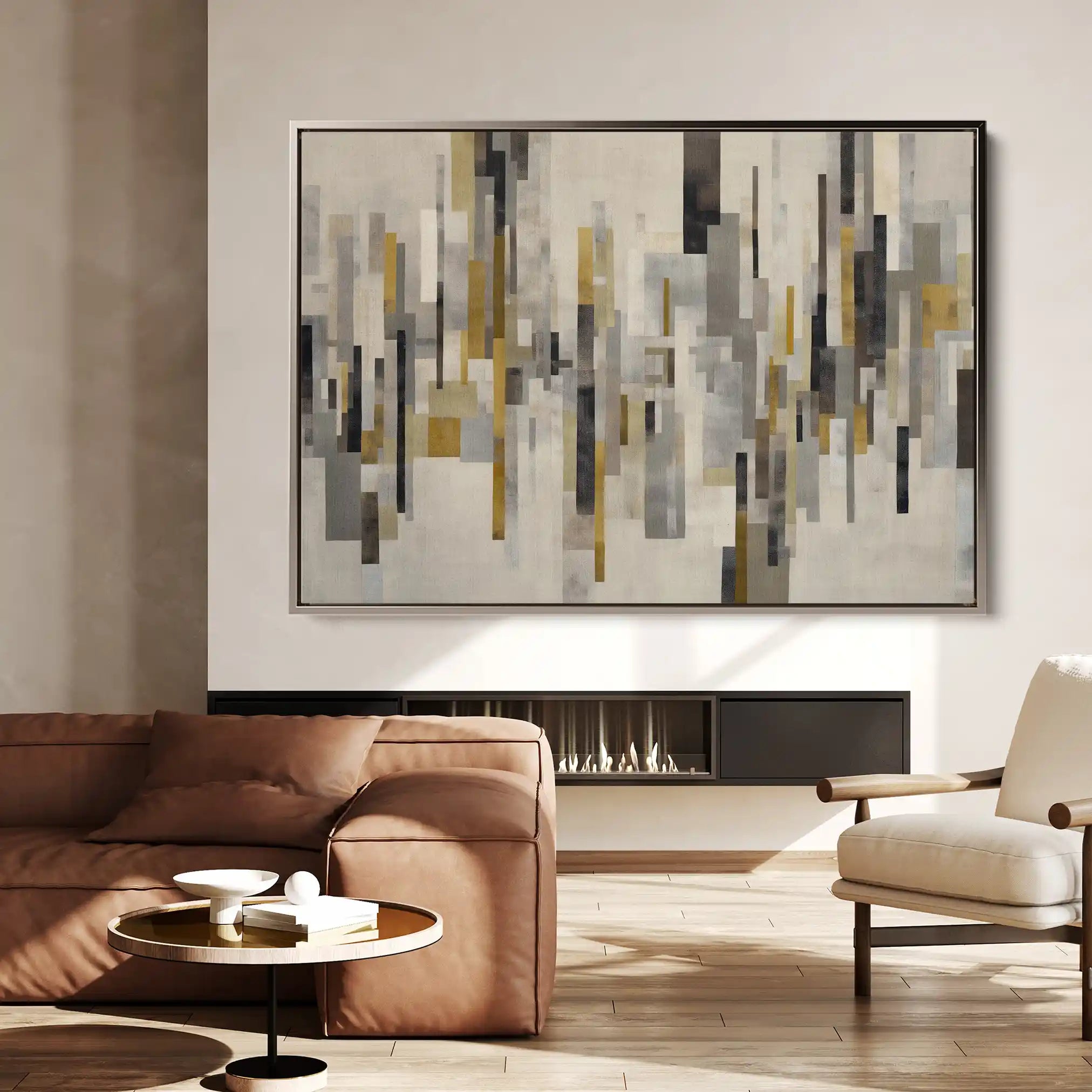 Abstract 1689 Canvas Art 60 x 40 cm / Black
