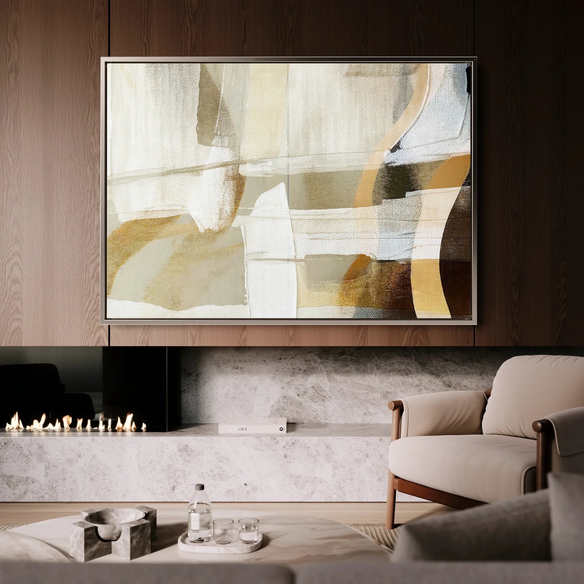 Abstract 169 Canvas Art 60 x 40 cm / Black