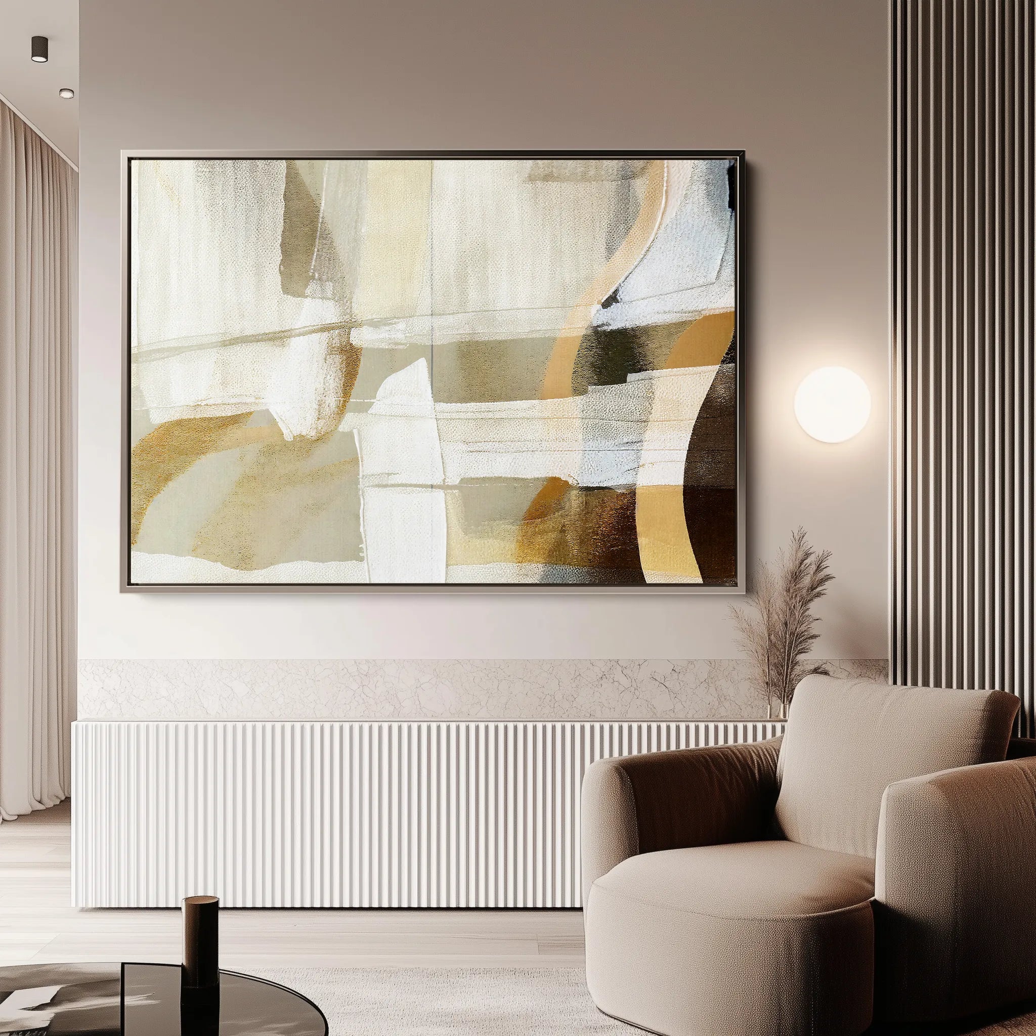 Abstract 169 Canvas Art 60 x 40 cm / Black
