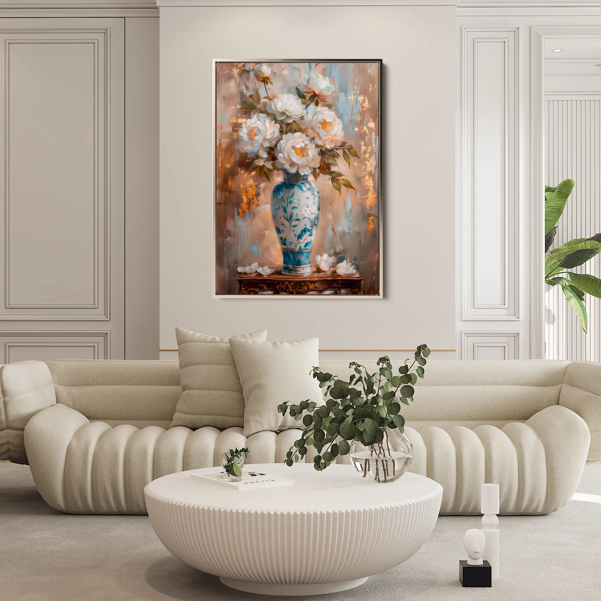 Floral 169 Canvas Art 60 x 40 cm / Black