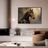 Horses 169 Canvas Art 60 x 40 cm / Black