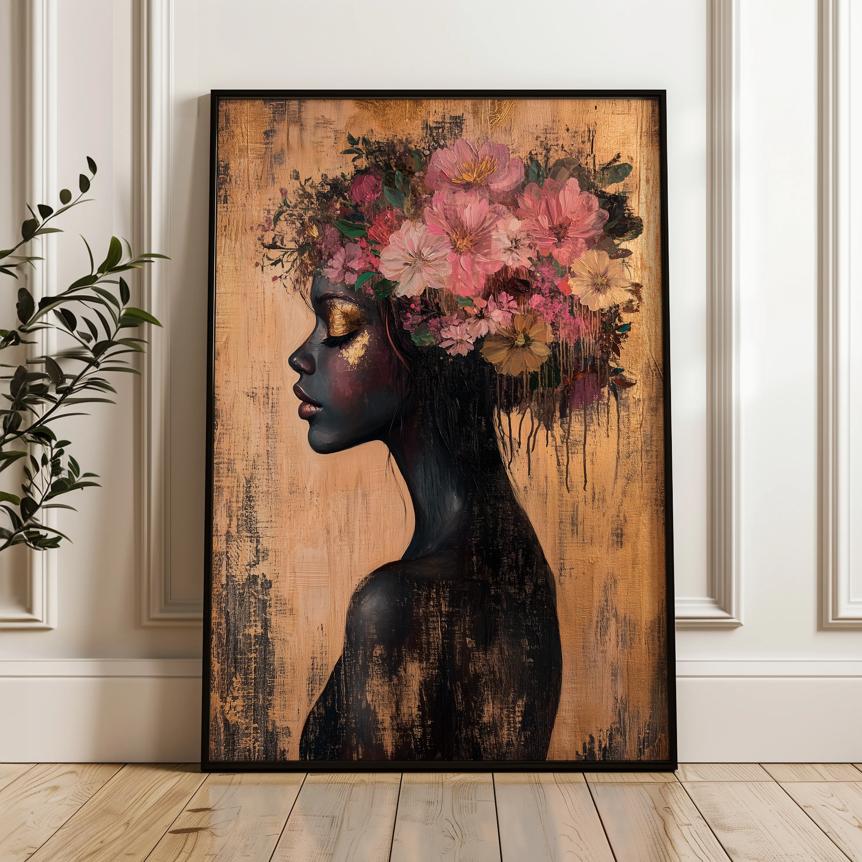 Portrait 169 Canvas Art 60 x 40 cm / Black