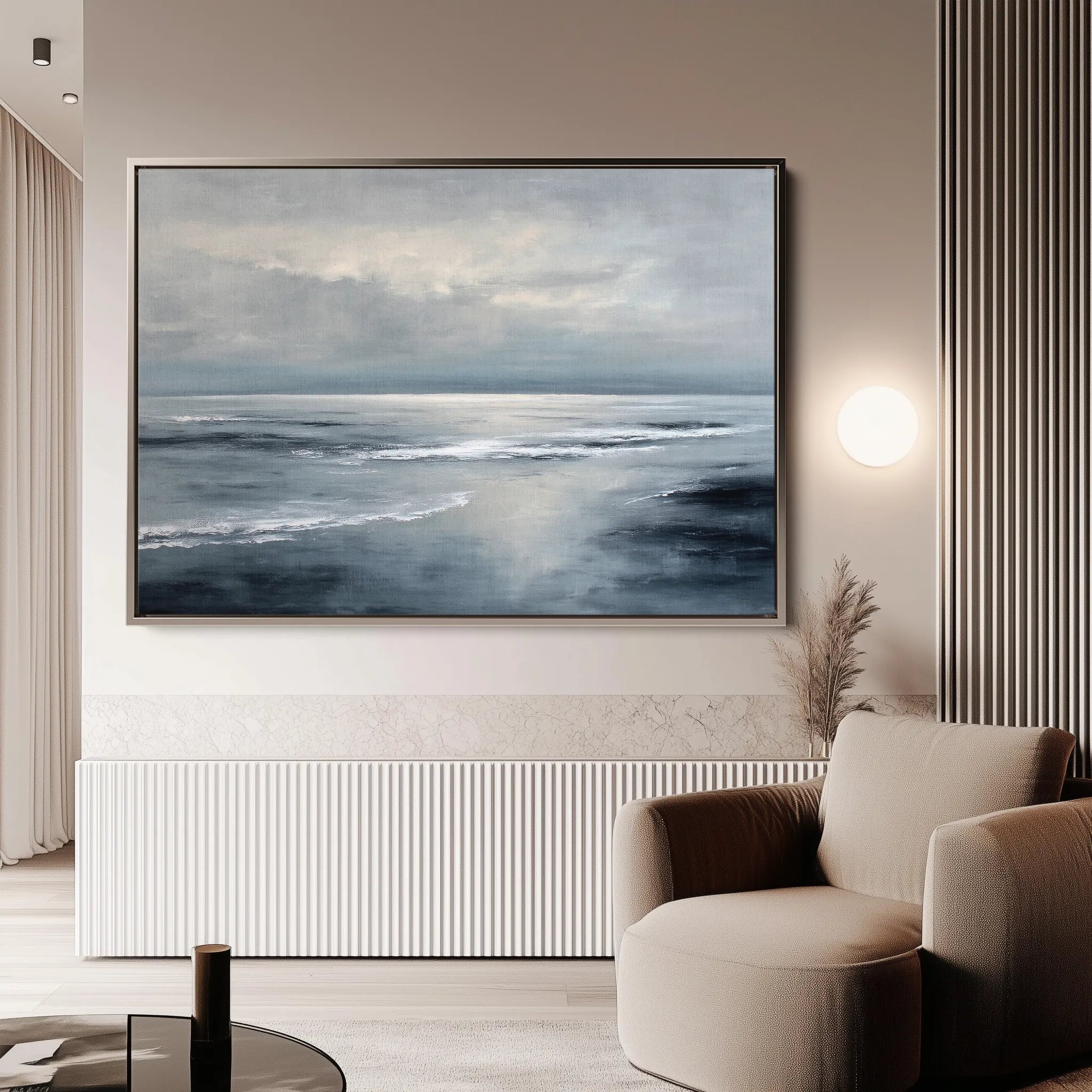 Abstract 1691 Canvas Art 60 x 40 cm / Black