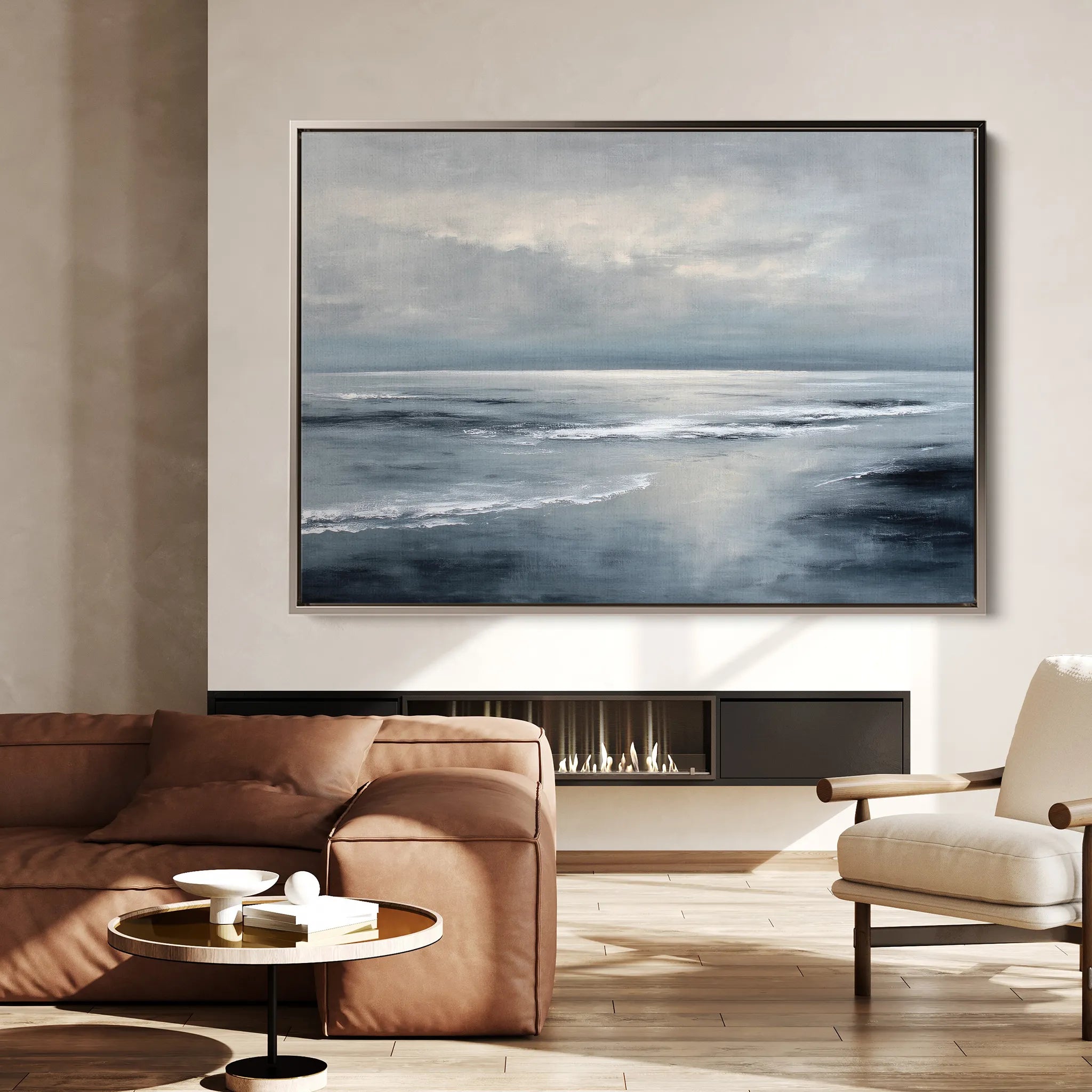 Abstract 1691 Canvas Art 60 x 40 cm / Black
