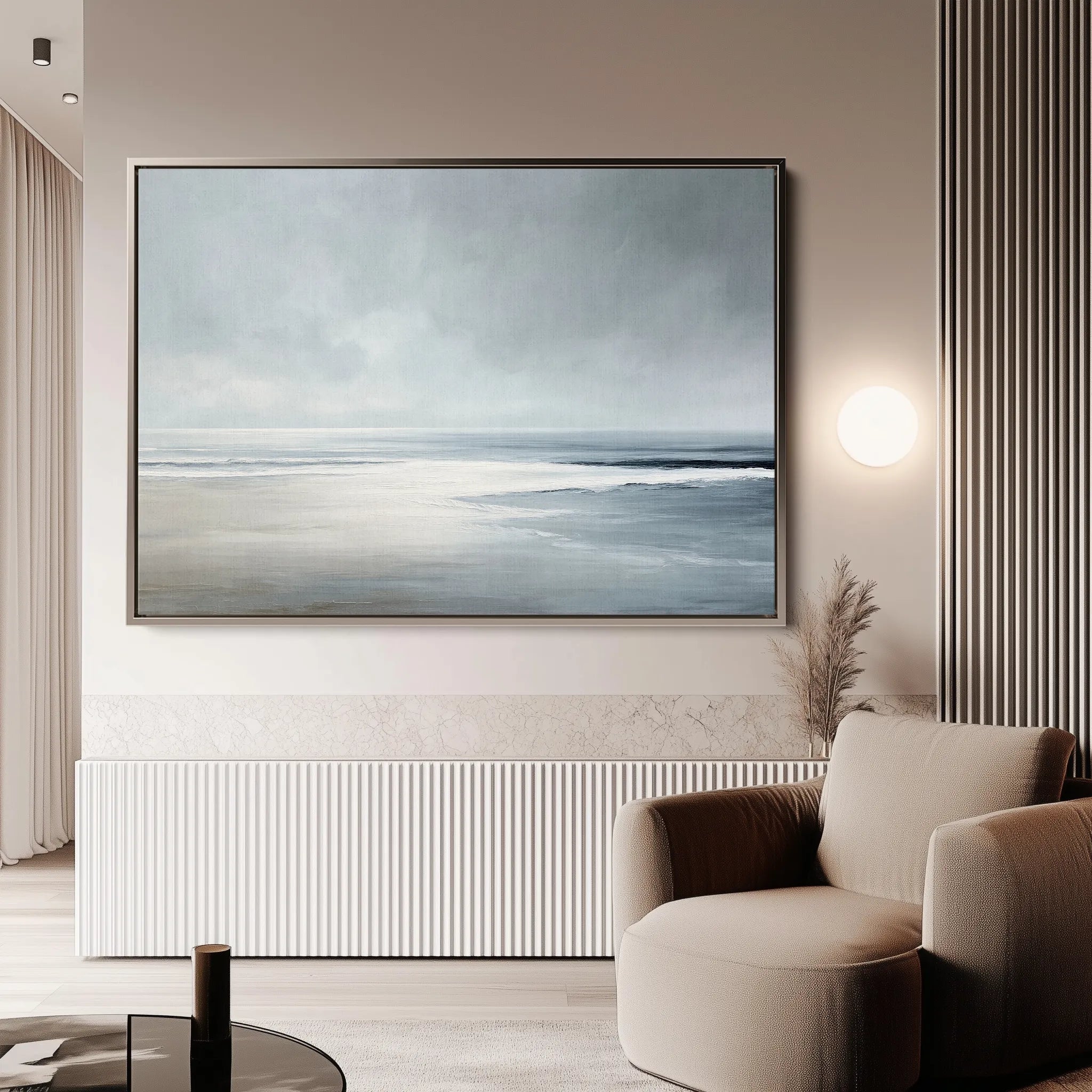 Abstract 1694 Canvas Art 60 x 40 cm / Black