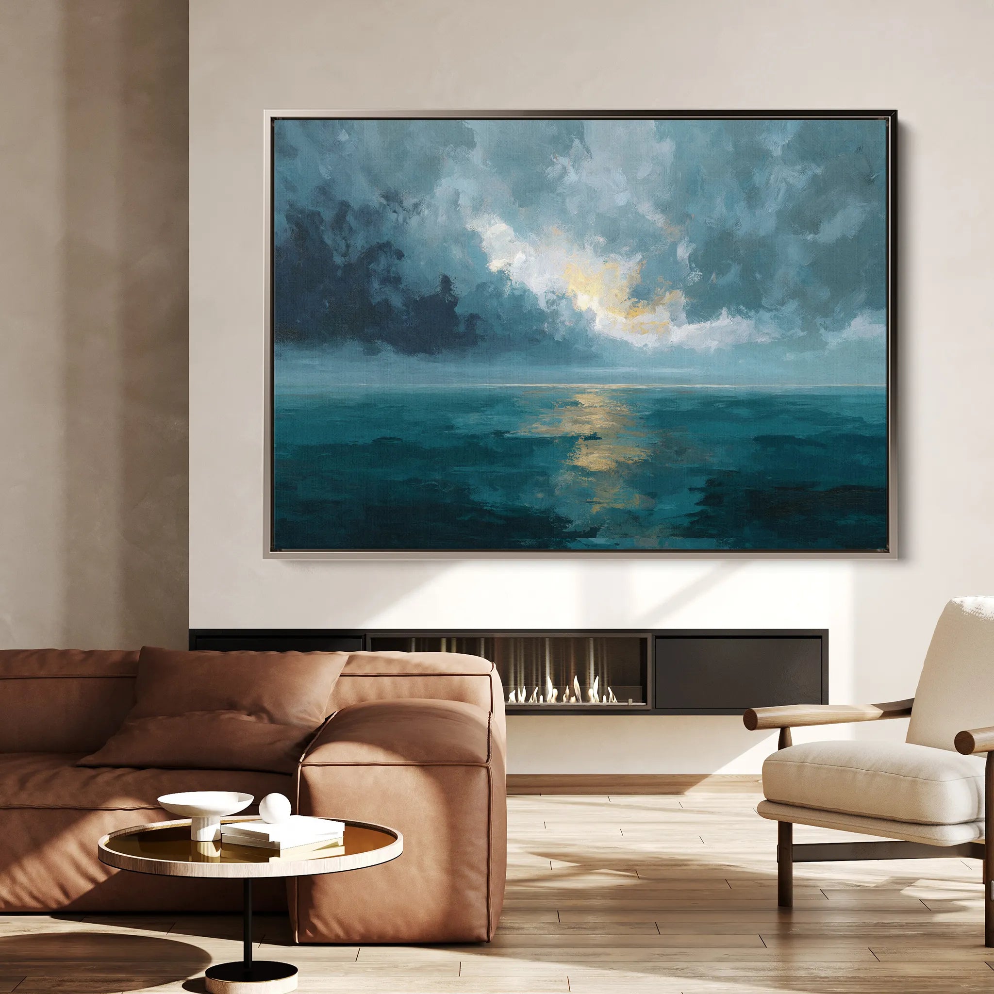 Abstract 1696 Canvas Art 60 x 40 cm / Black