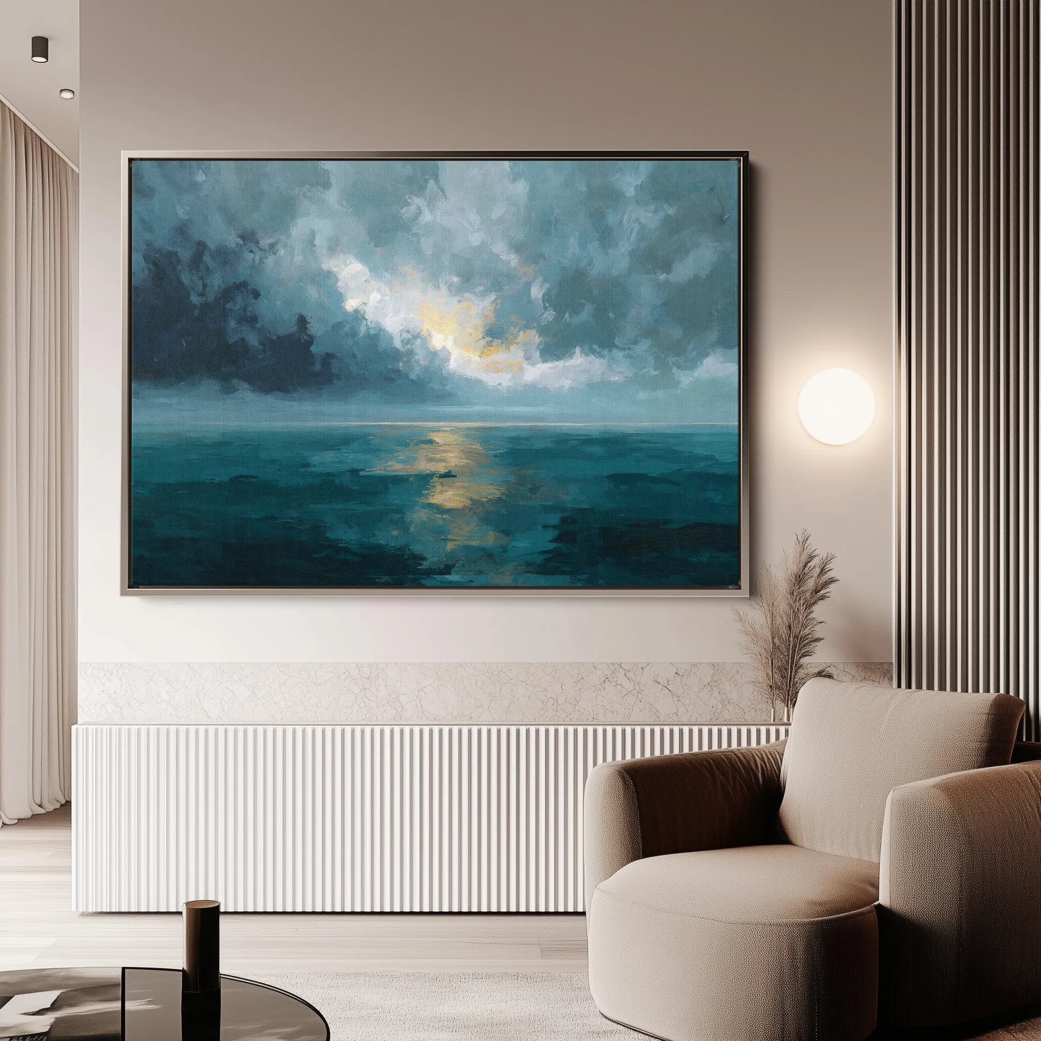Abstract 1696 Canvas Art 60 x 40 cm / Black