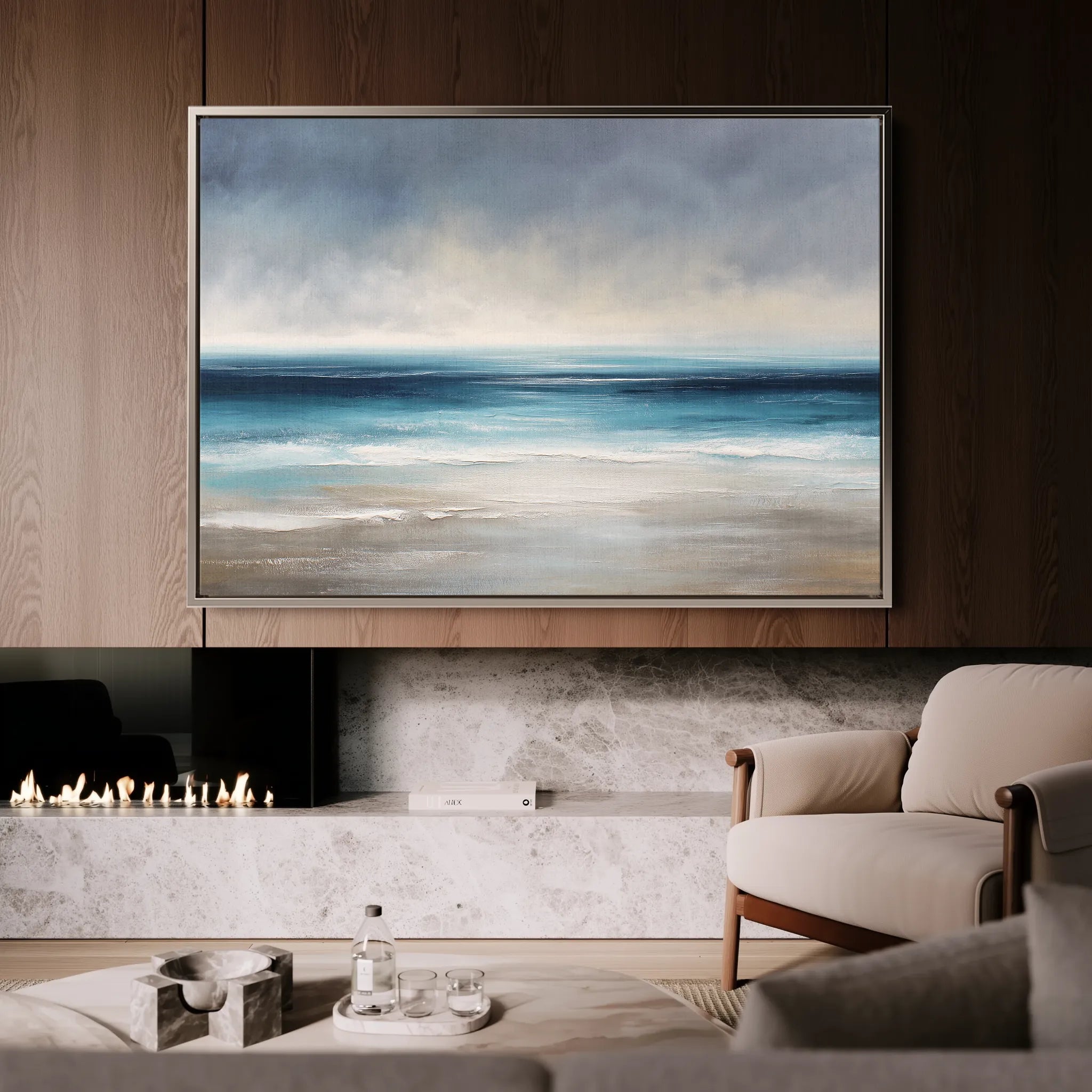 Abstract 1698 Canvas Art 60 x 40 cm / Black