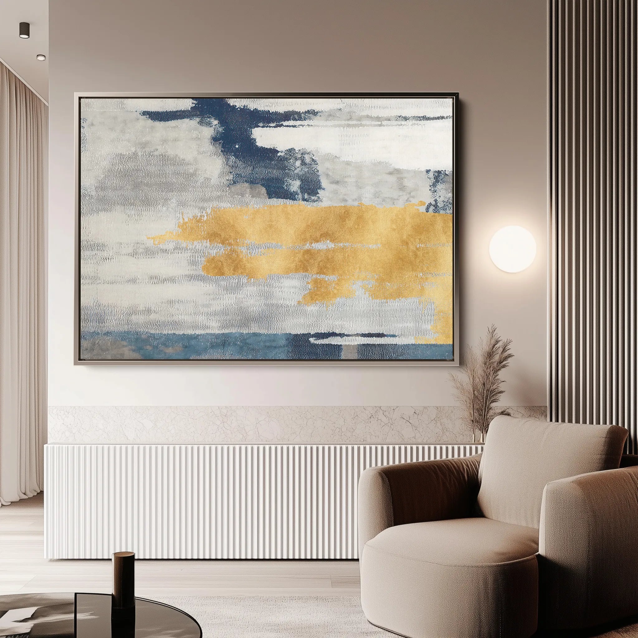 Abstract 170 Canvas Art 60 x 40 cm / Black