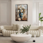Floral 170 Canvas Art 60 x 40 cm / Black