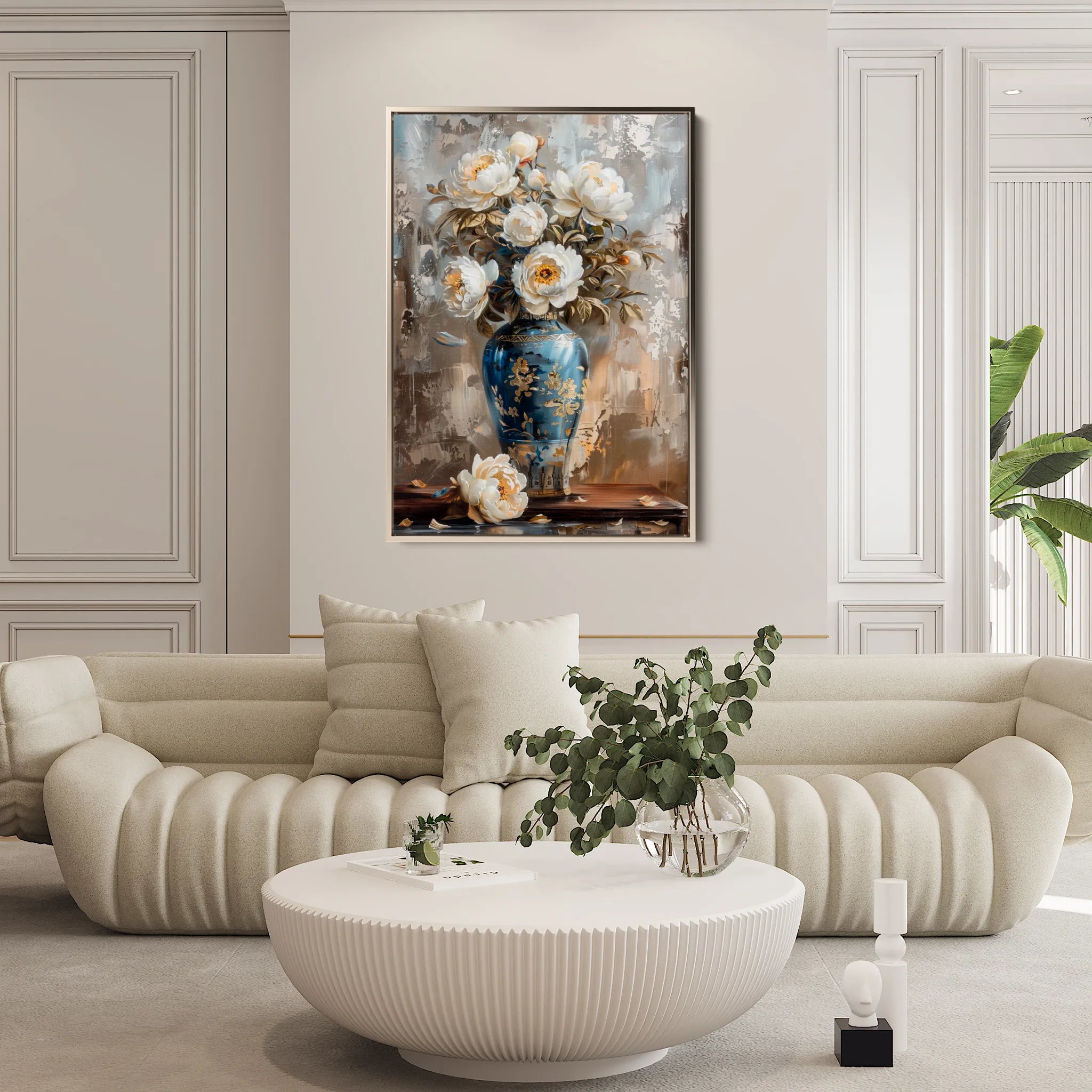 Floral 170 Canvas Art 60 x 40 cm / Black