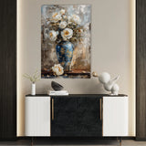 Floral 170 Canvas Art 60 x 40 cm / Black