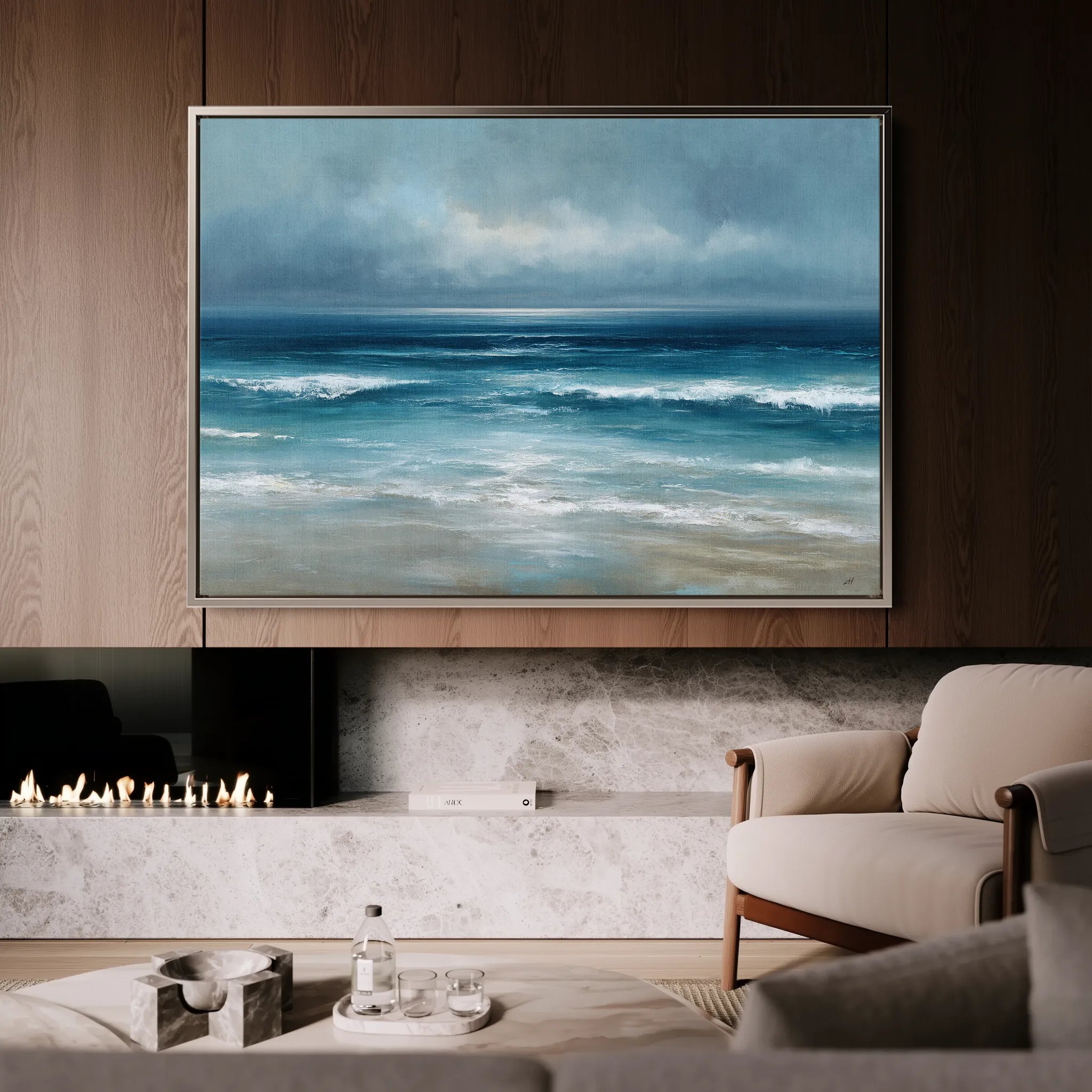 Abstract 1700 Canvas Art 60 x 40 cm / Black