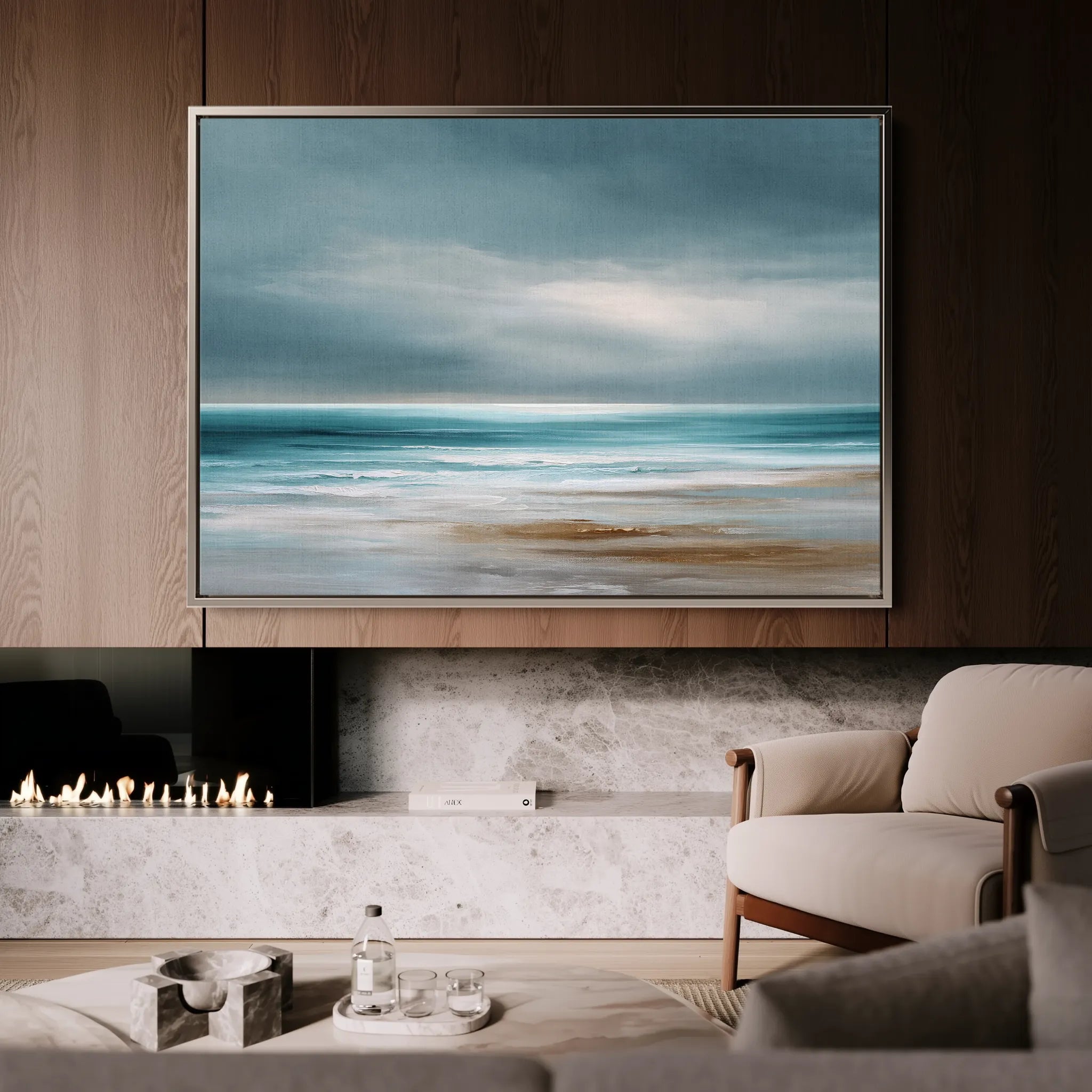 Abstract 1701 Canvas Art 60 x 40 cm / Black
