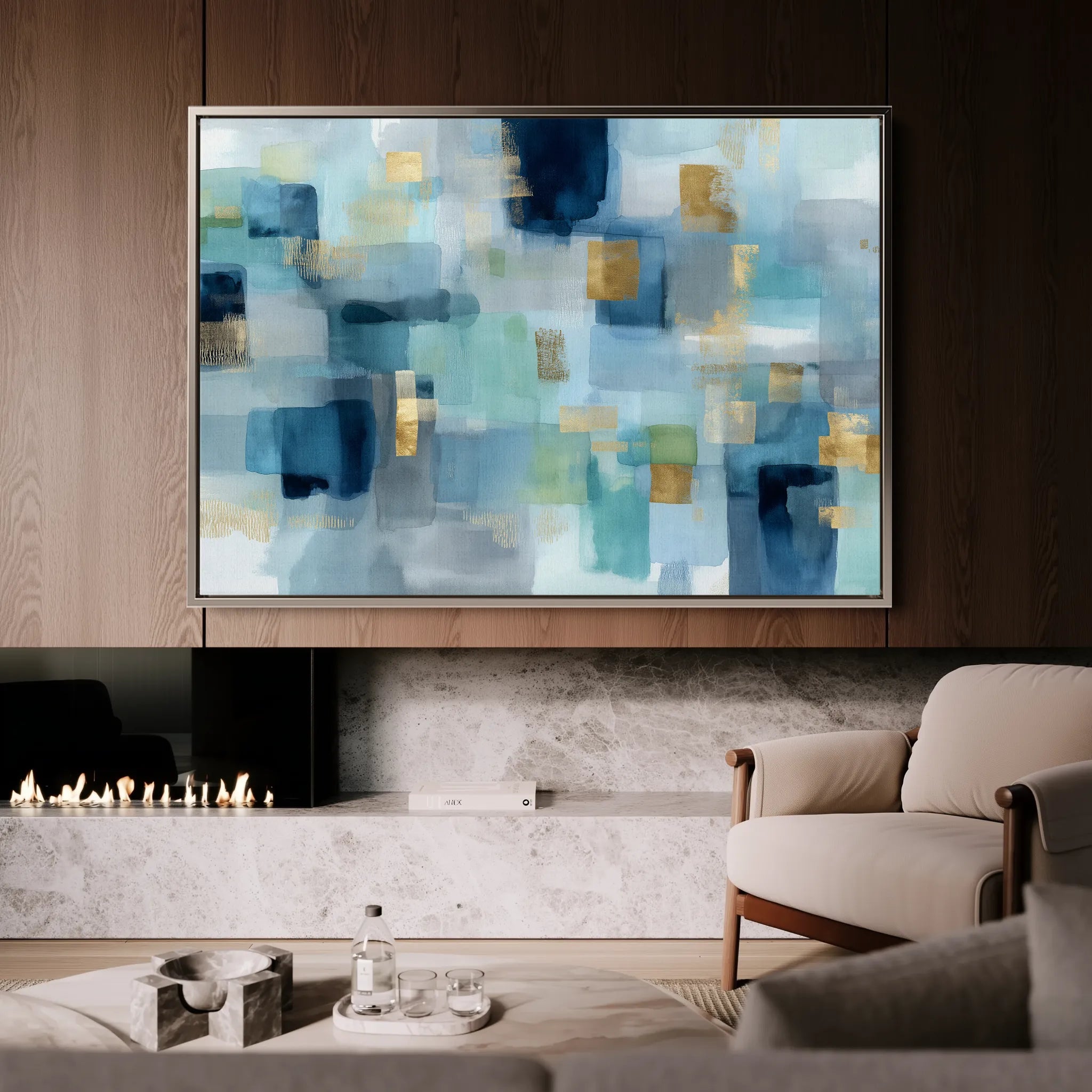 Abstract 1703 Canvas Art 60 x 40 cm / Black