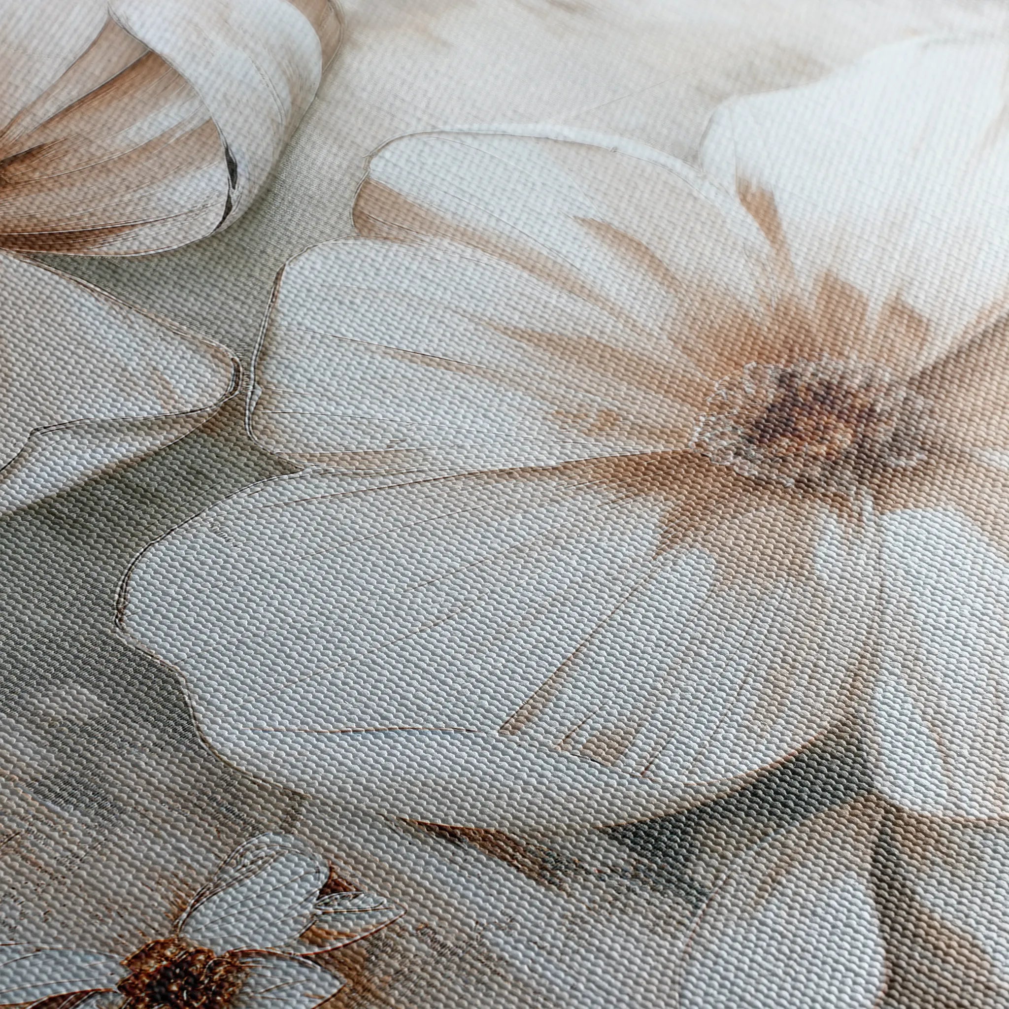 Floral 171 Canvas Art 60 x 40 cm / Black